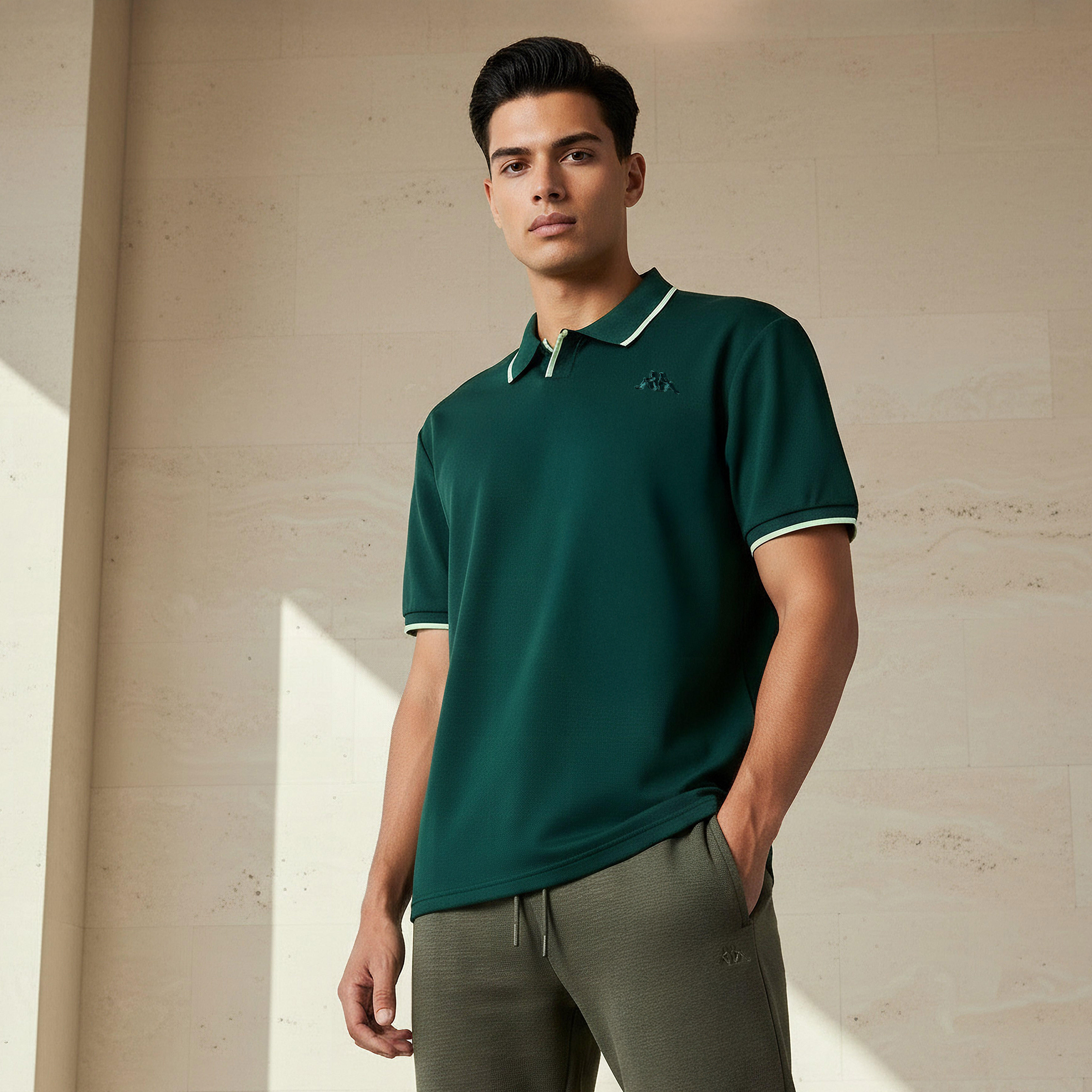 Kappa Men Pique Detail Polo T-shirt-men-clothing-sportswearandactivewear-tshirtsandpolos-image-1
