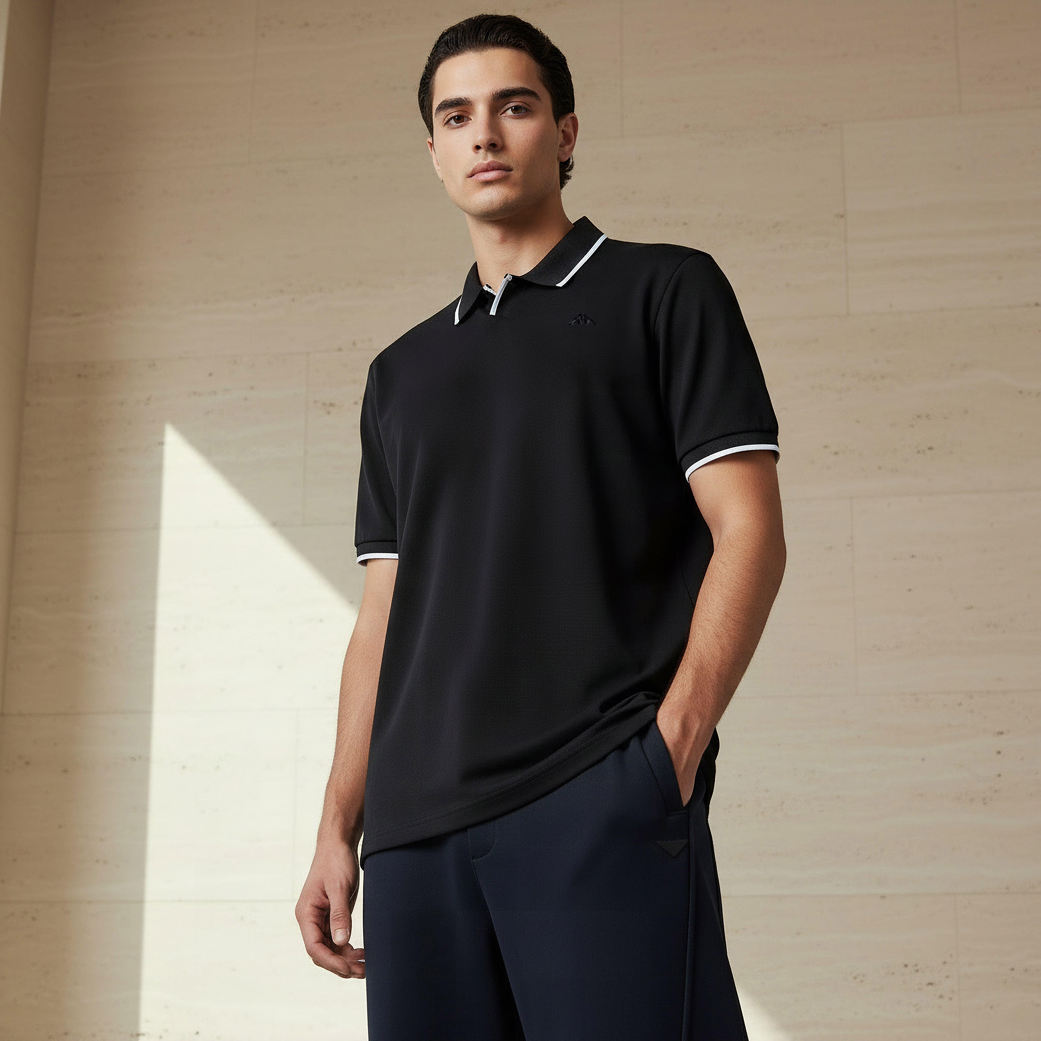 Kappa Men Pique Detail Polo T-shirt-men-clothing-sportswearandactivewear-tshirtsandpolos-image-1