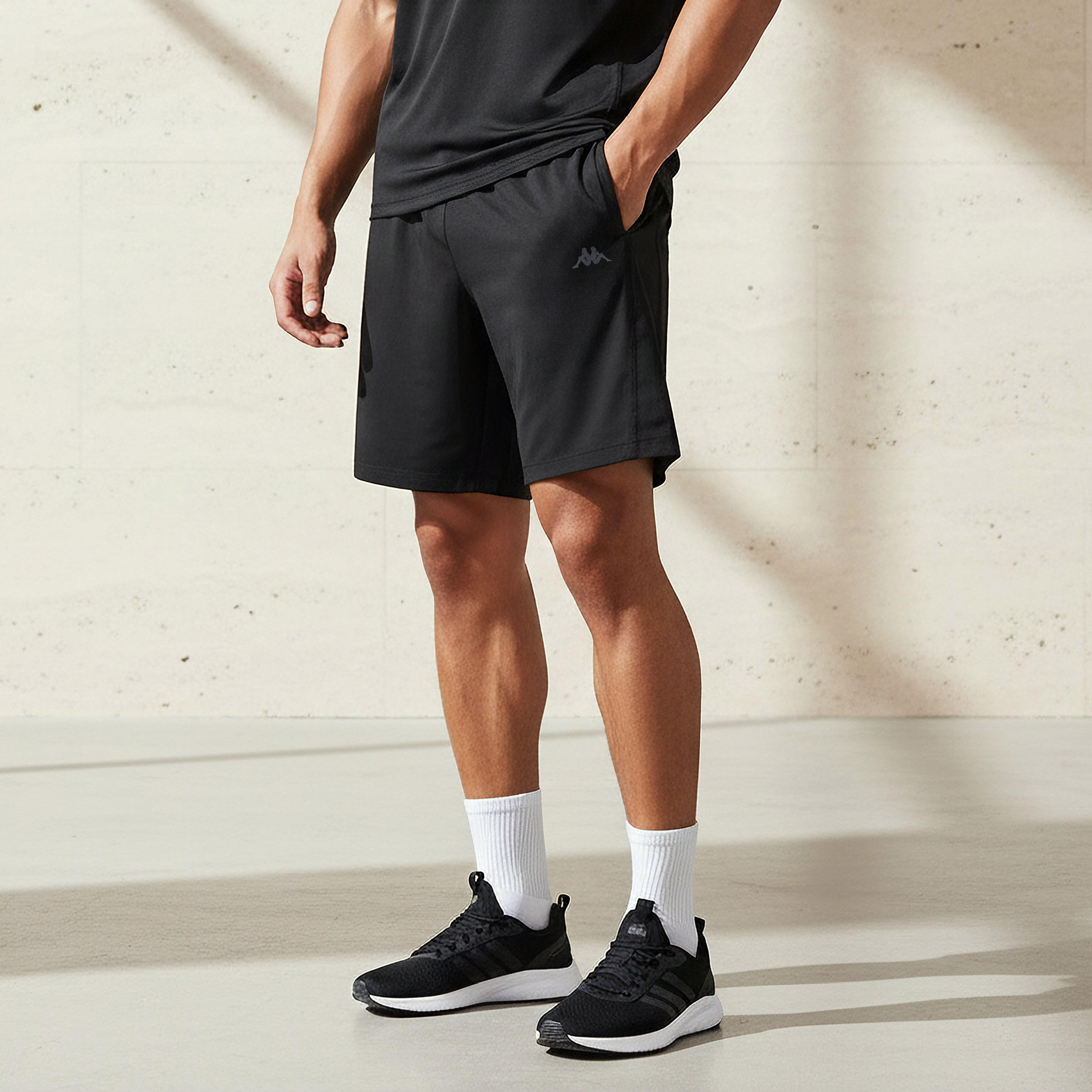 شورت مزدوج بطبعات شعار-men-clothing-bottoms-shorts-image-1