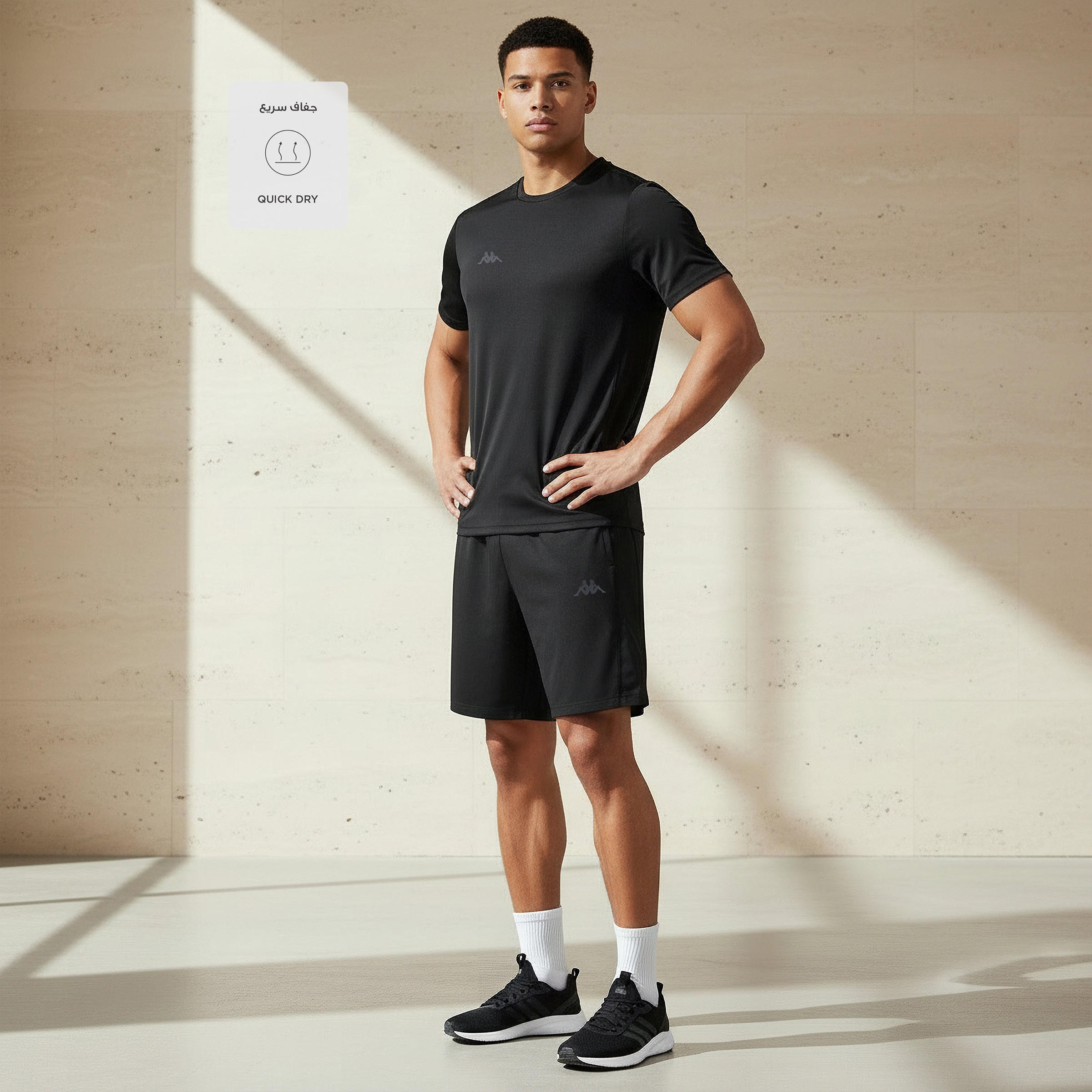 Kappa Men Logo Print Dual Shorts with Inner Liner-men-clothing-bottoms-shorts-image-2