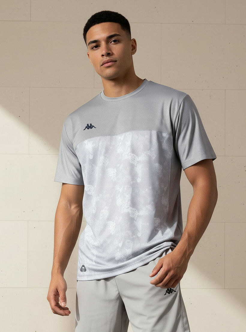 Kappa Men Logo Print T-shirt-men-clothing-sportswearandactivewear-tshirtsandpolos-image-1