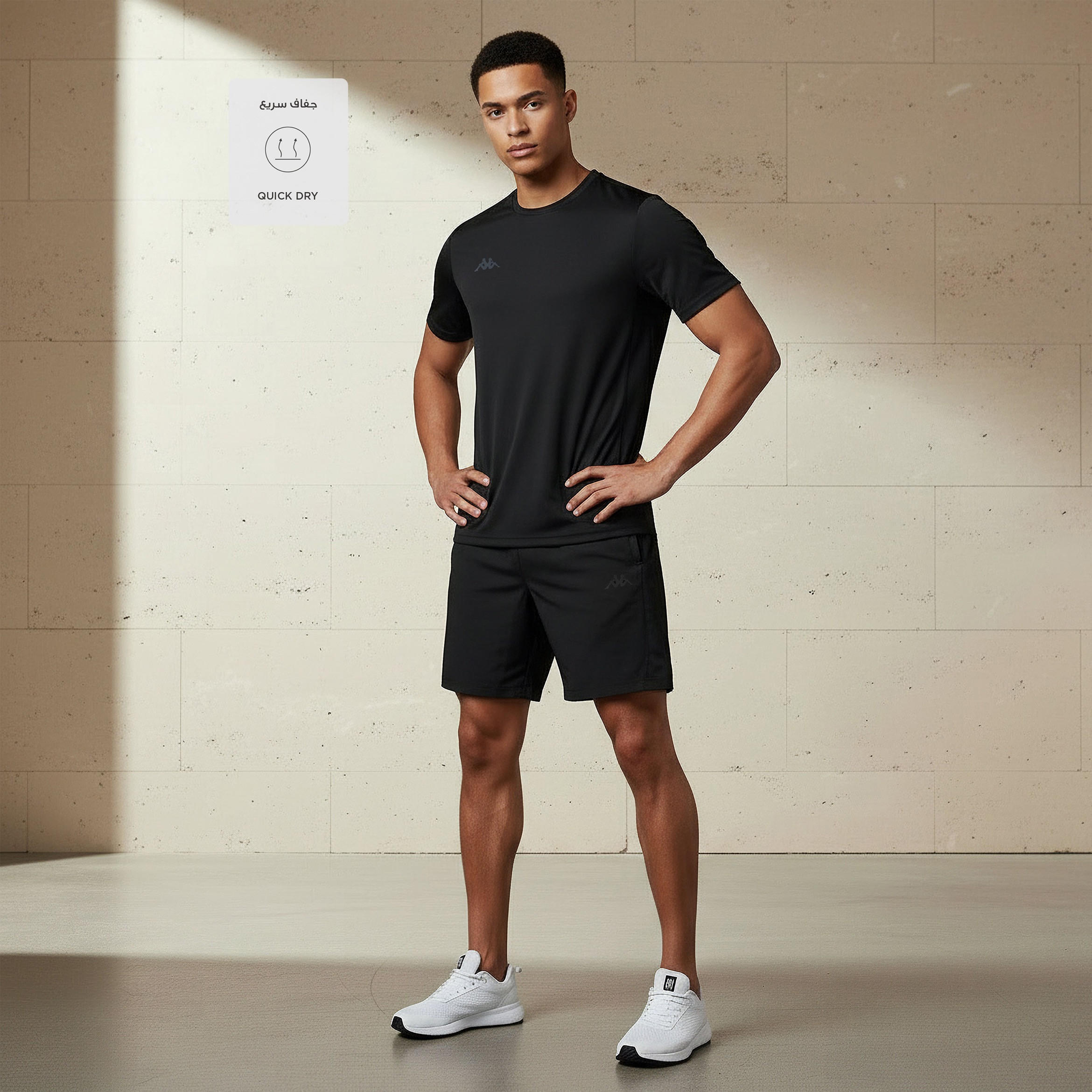 Kappa Men Logo Print Performance T-shirt-men-clothing-sportswearandactivewear-tshirtsandpolos-image-2