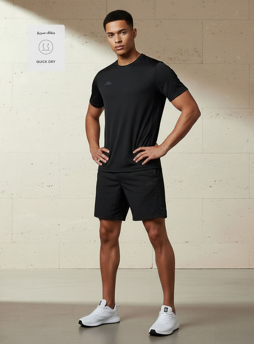 Kappa Men Logo Print Performance T-shirt-men-clothing-sportswearandactivewear-tshirtsandpolos-image-2