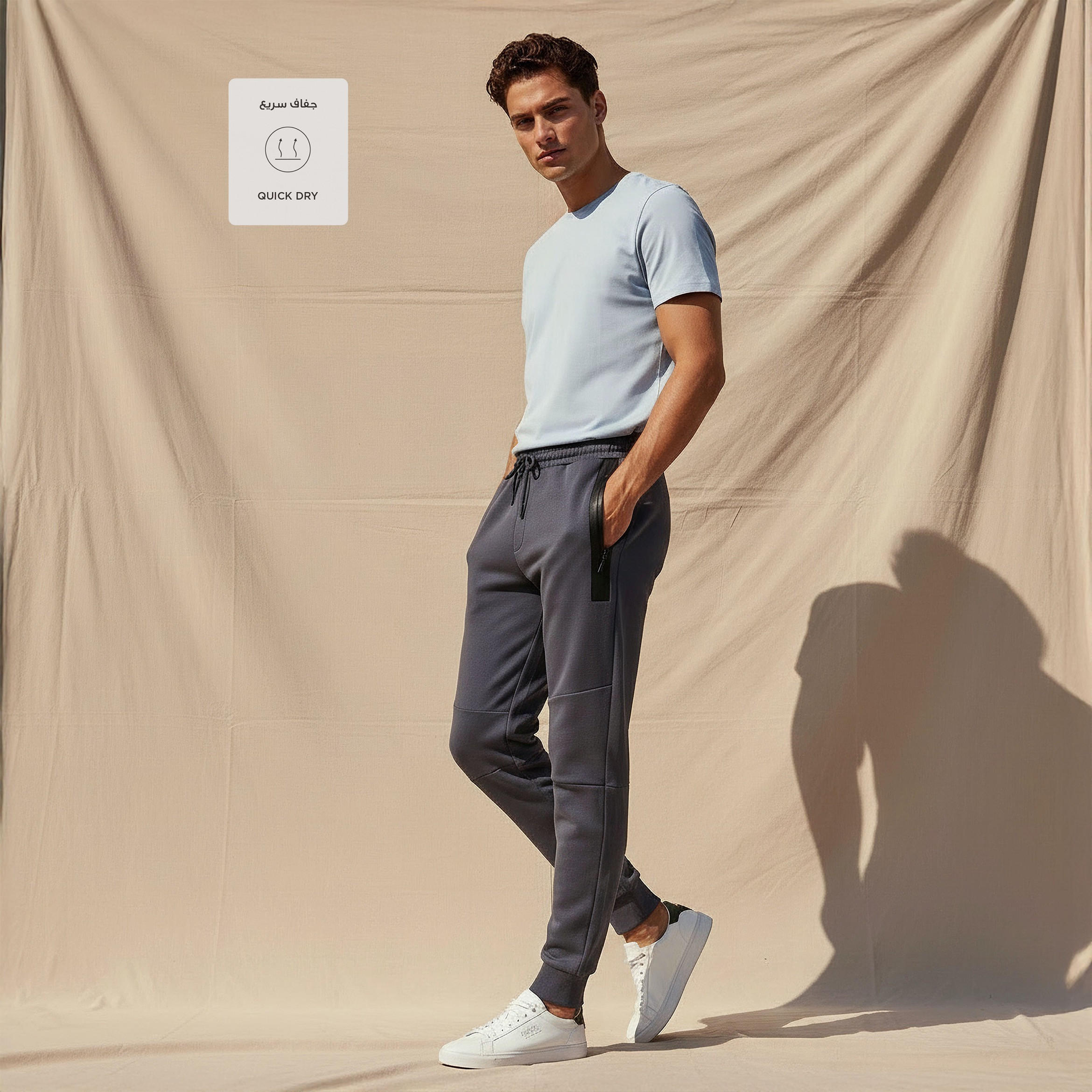 بنطلون رياضي برباط خصر للرجال من كابا-men-clothing-sportswearandactivewear-tracksuits-image-2