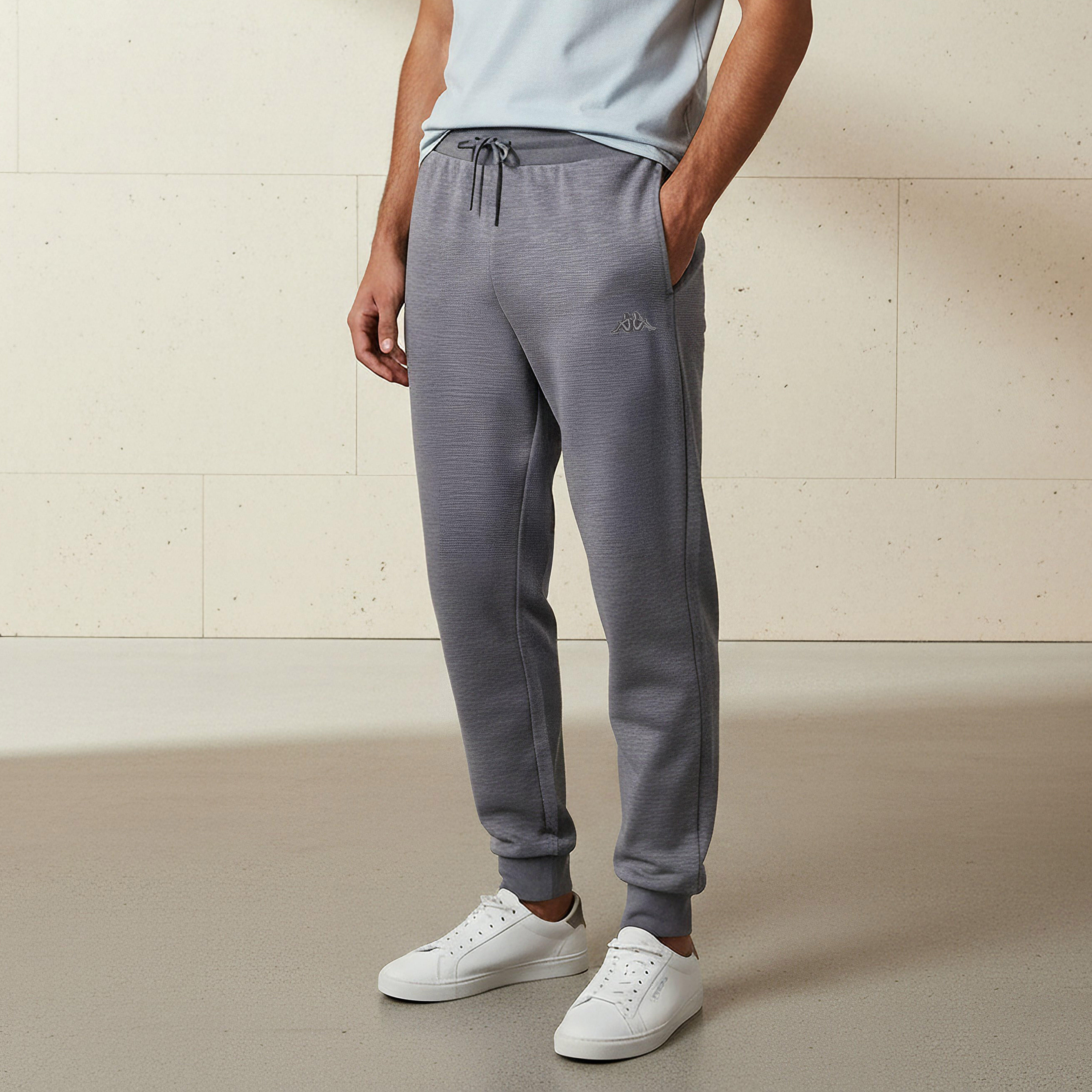 Men Regular Fit Joggers with Drawstring Waist-men-clothing-sportswearandactivewear-bottoms-joggers-image-1