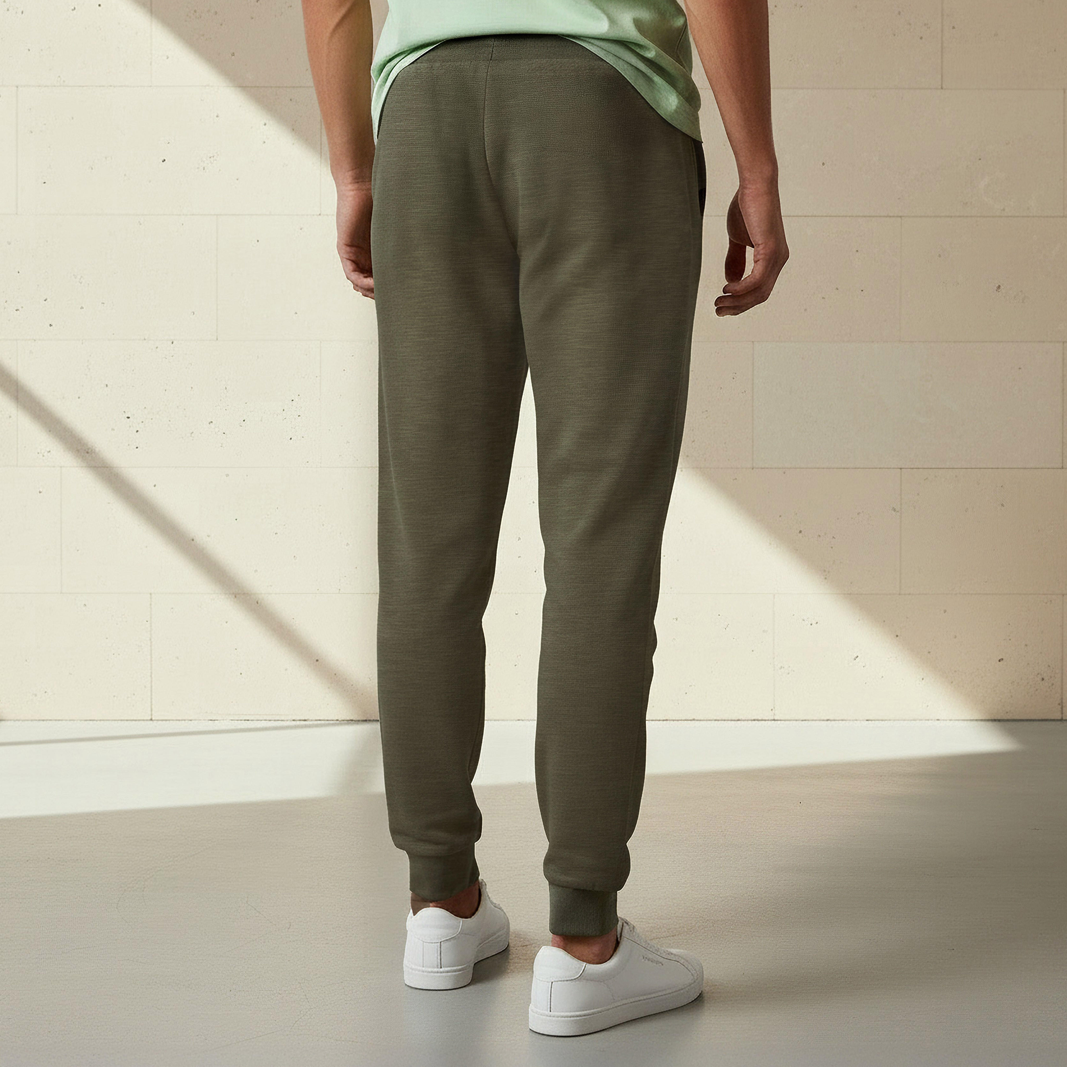 Men Regular Fit Joggers with Drawstring Waist-men-clothing-sportswearandactivewear-bottoms-joggers-image-4