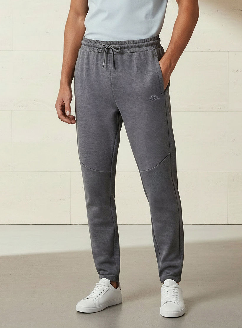 بنطلون رياضي بقصّة عادية وخصر برباط للرجال-men-clothing-sportswearandactivewear-bottoms-joggers-image-1