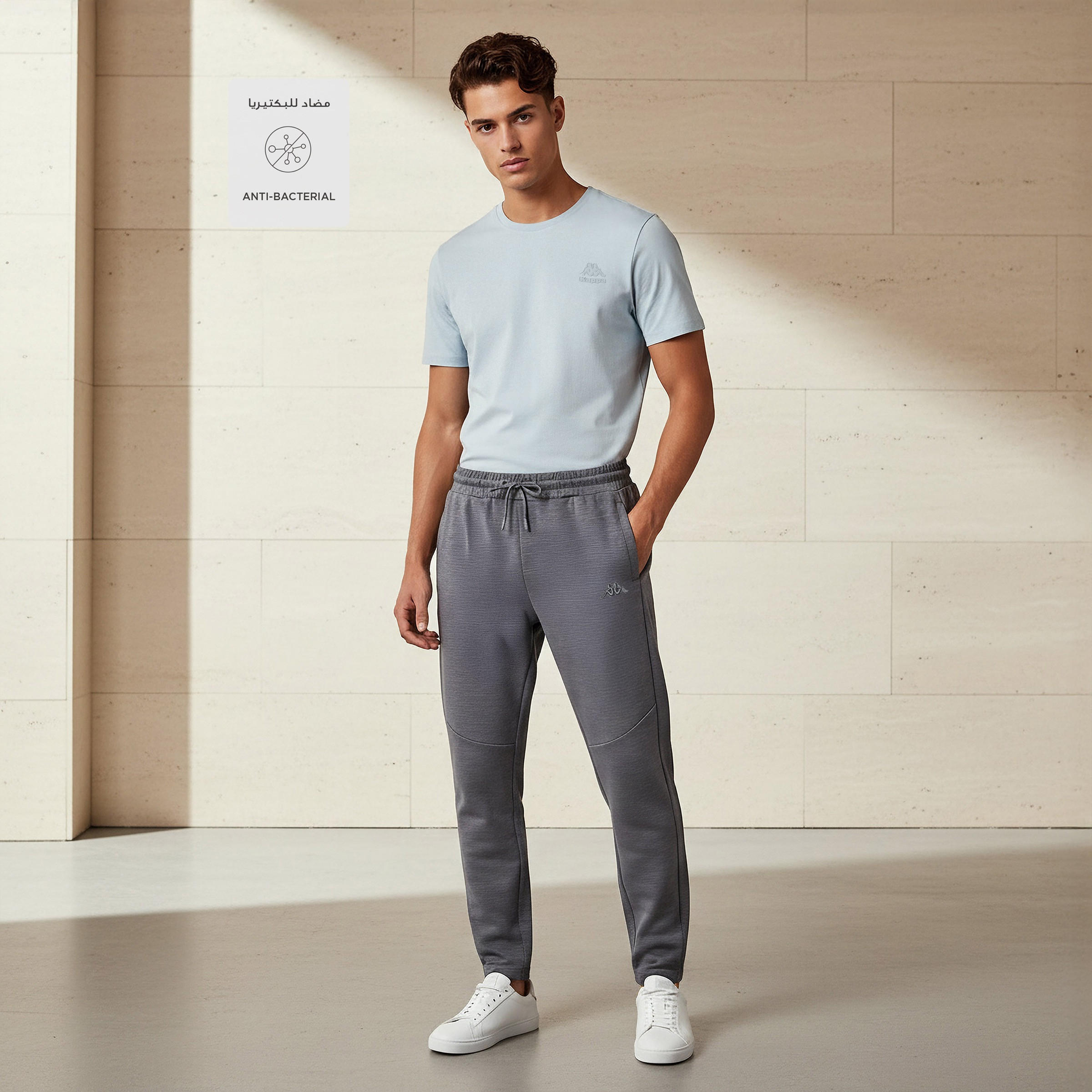 بنطلون رياضي بقصّة عادية وخصر برباط للرجال-men-clothing-sportswearandactivewear-bottoms-joggers-image-2
