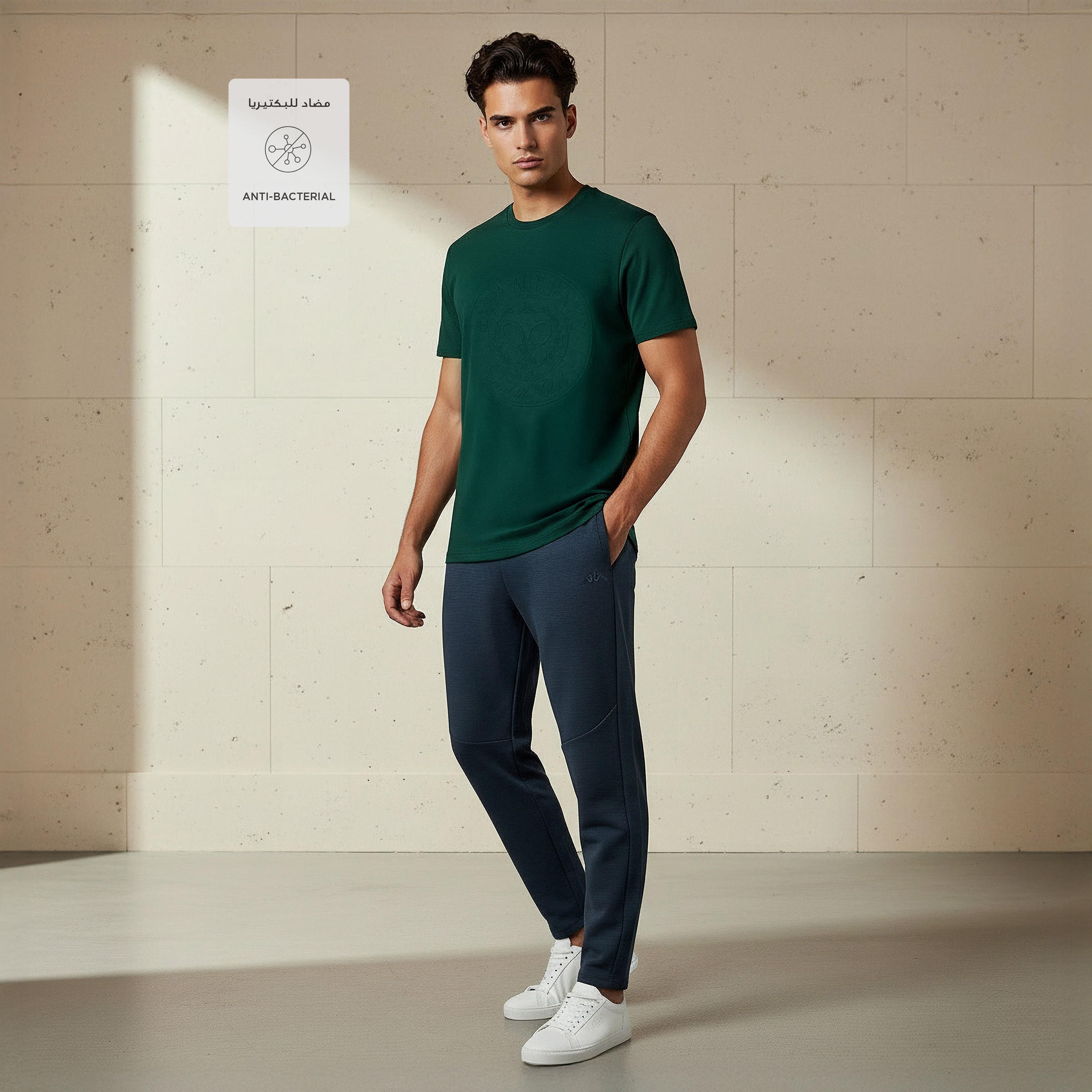 بنطلون رياضي بقصّة عادية وخصر برباط للرجال-men-clothing-sportswearandactivewear-bottoms-joggers-image-3
