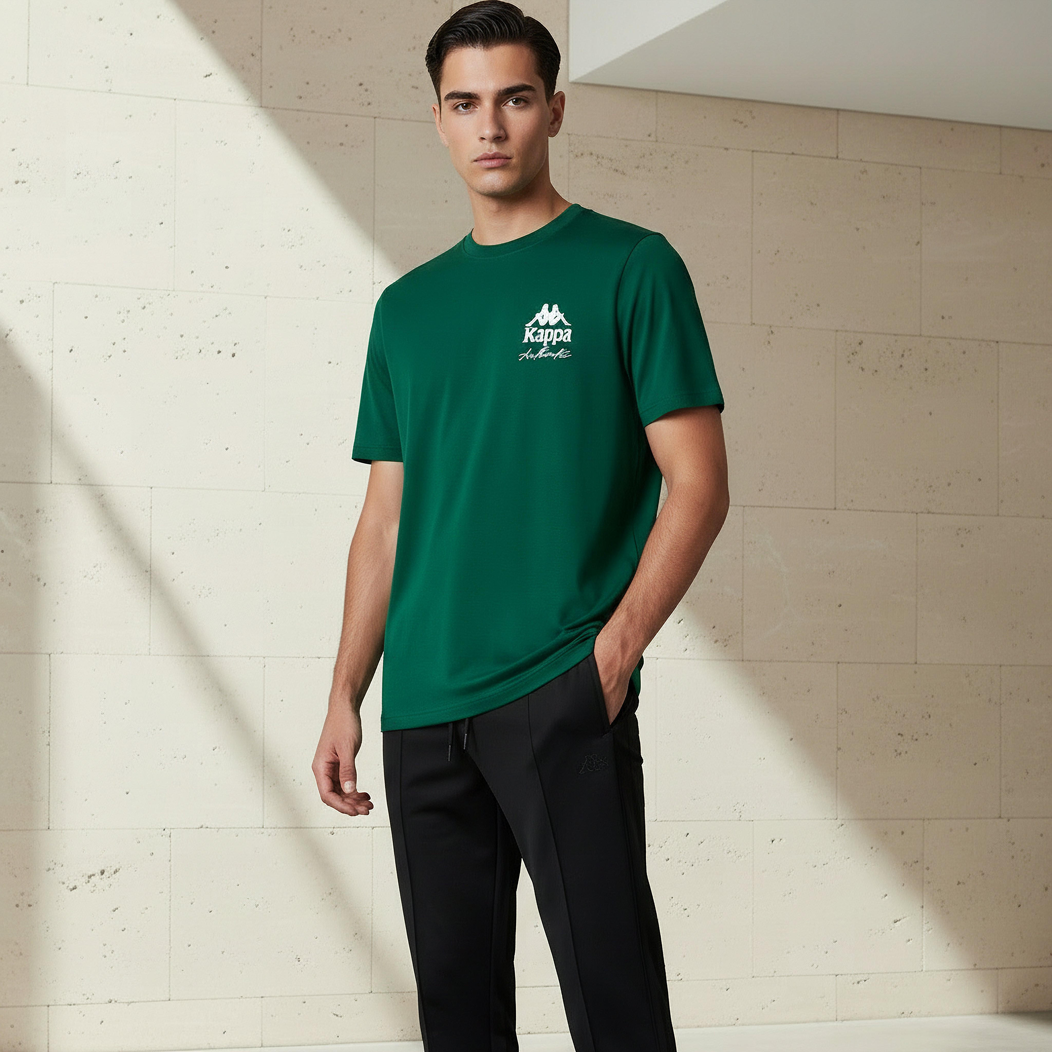 Kappa Men Logo Print T-shirt-men-clothing-sportswearandactivewear-tshirtsandpolos-image-1