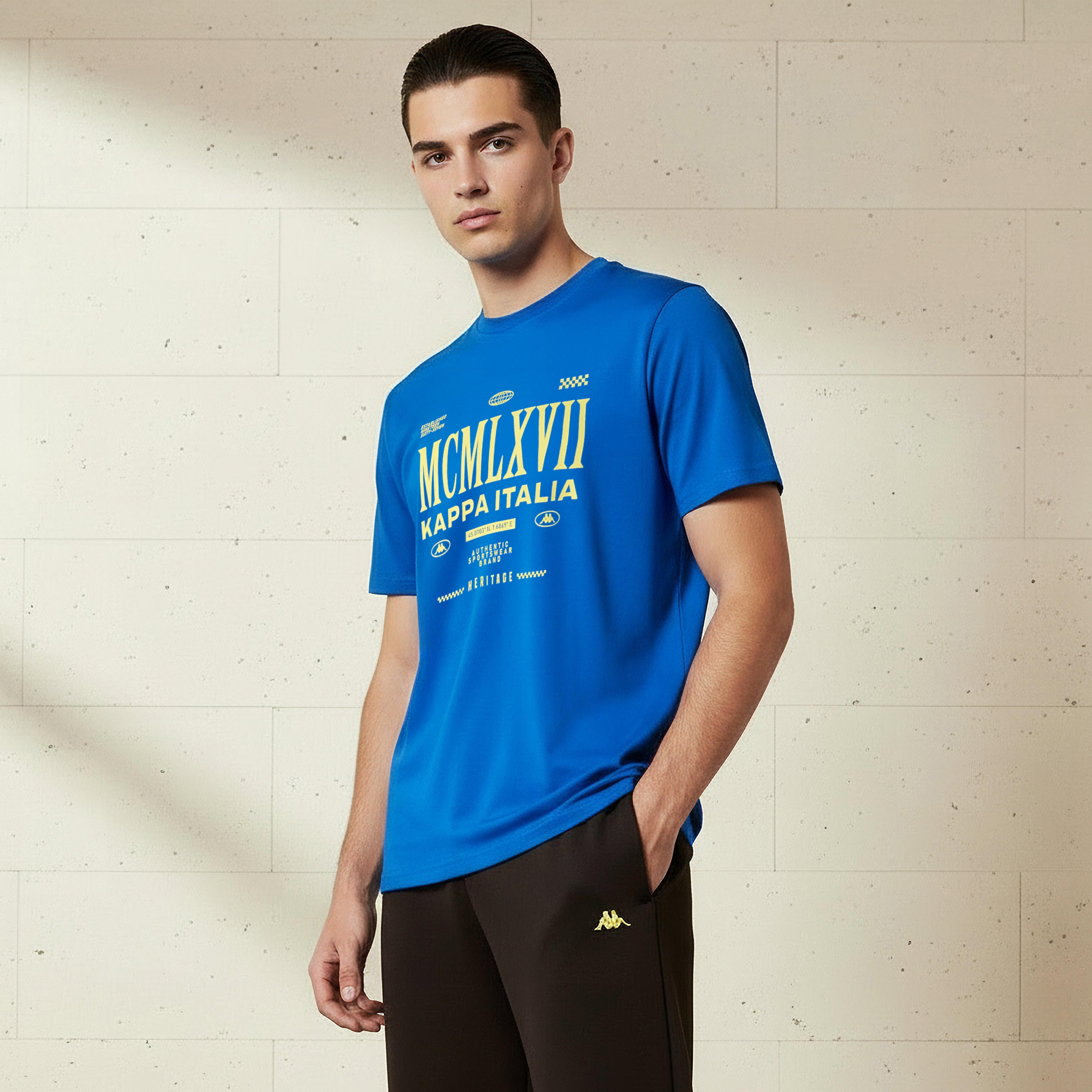Kappa Men Logo Print T-shirt-men-clothing-sportswearandactivewear-tshirtsandpolos-image-1