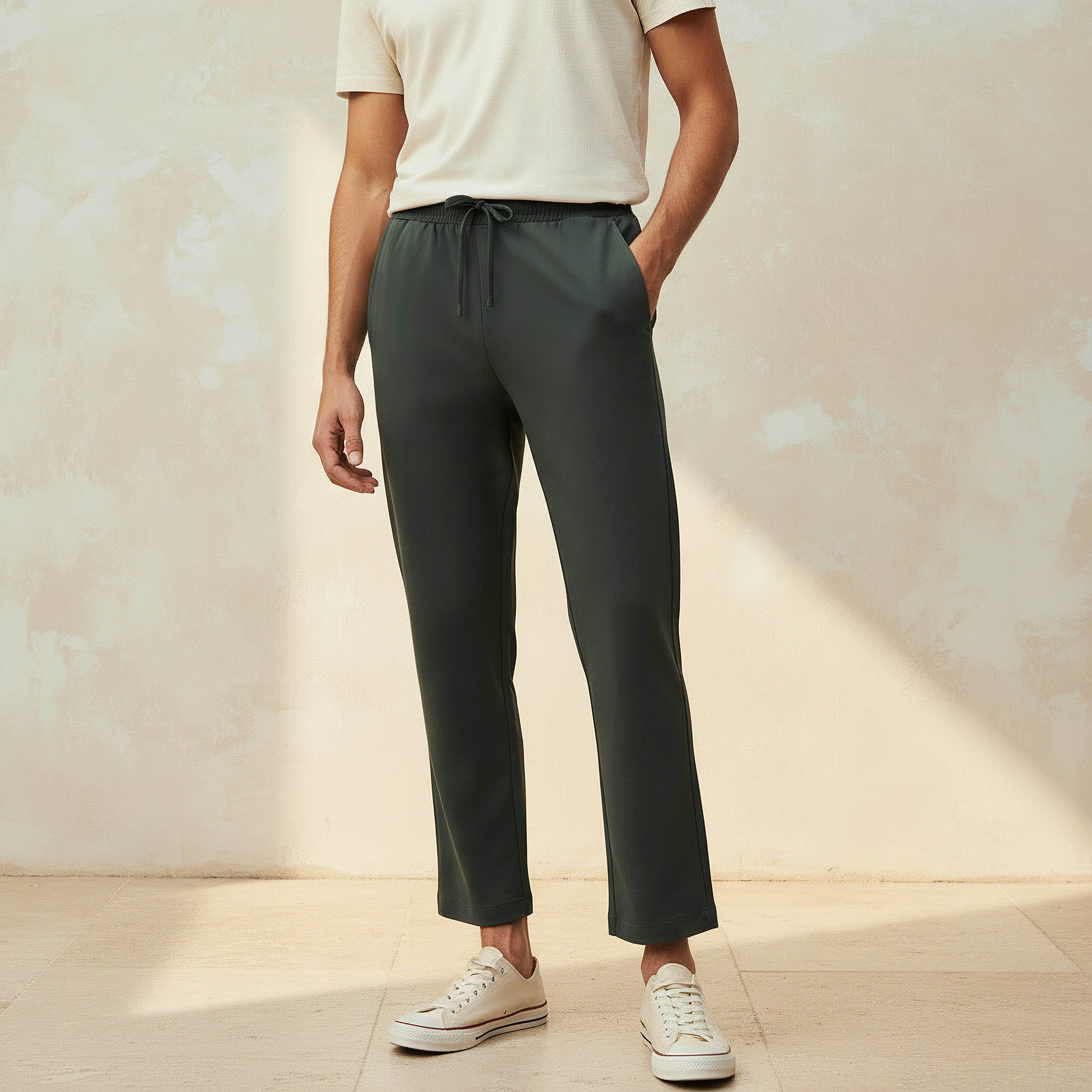 بنطلون رياضي برباط خصر للرجال من لاف بانجولين-men-clothing-sportswearandactivewear-tracksuits-image-1