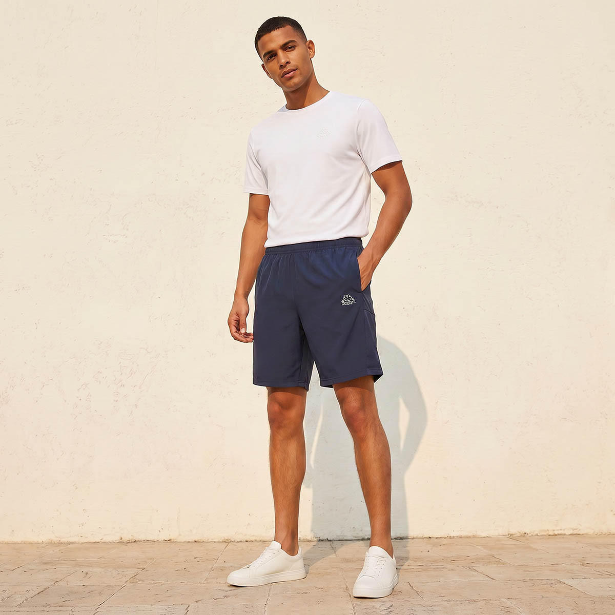 شورت رياضي للرجال بأجزاء شبكية من كابا-men-clothing-bottoms-shorts-image-2