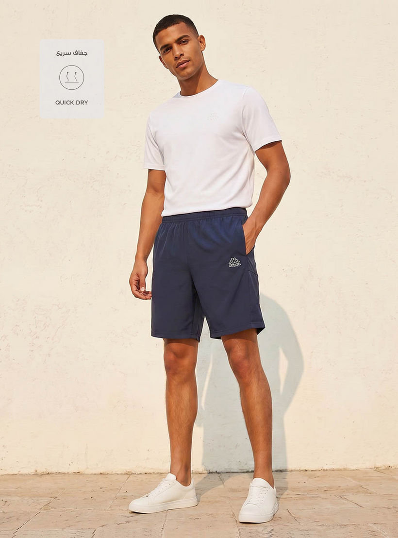 شورت رياضي للرجال بأجزاء شبكية من كابا-men-clothing-bottoms-shorts-image-3