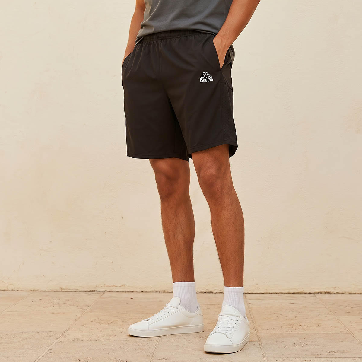 Kappa Men Mesh Panel Shorts-men-clothing-bottoms-shorts-image-1