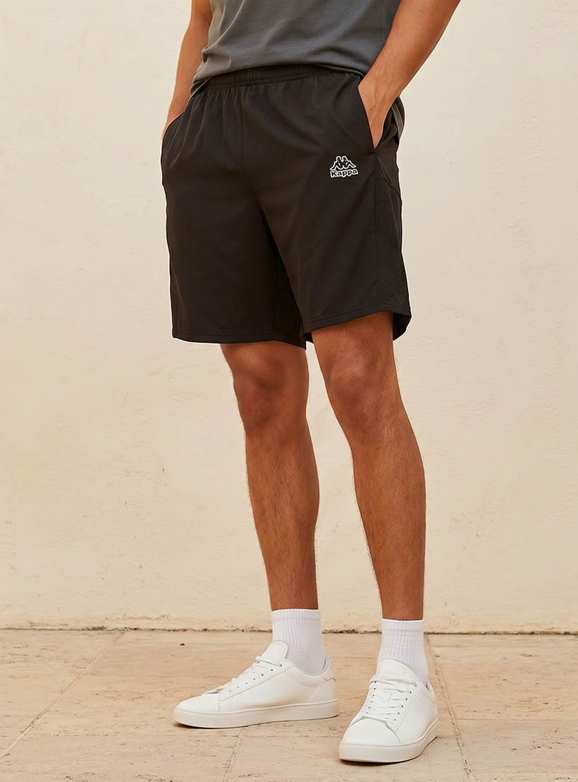شورت رياضي للرجال بأجزاء شبكية من كابا-men-clothing-bottoms-shorts-image-1