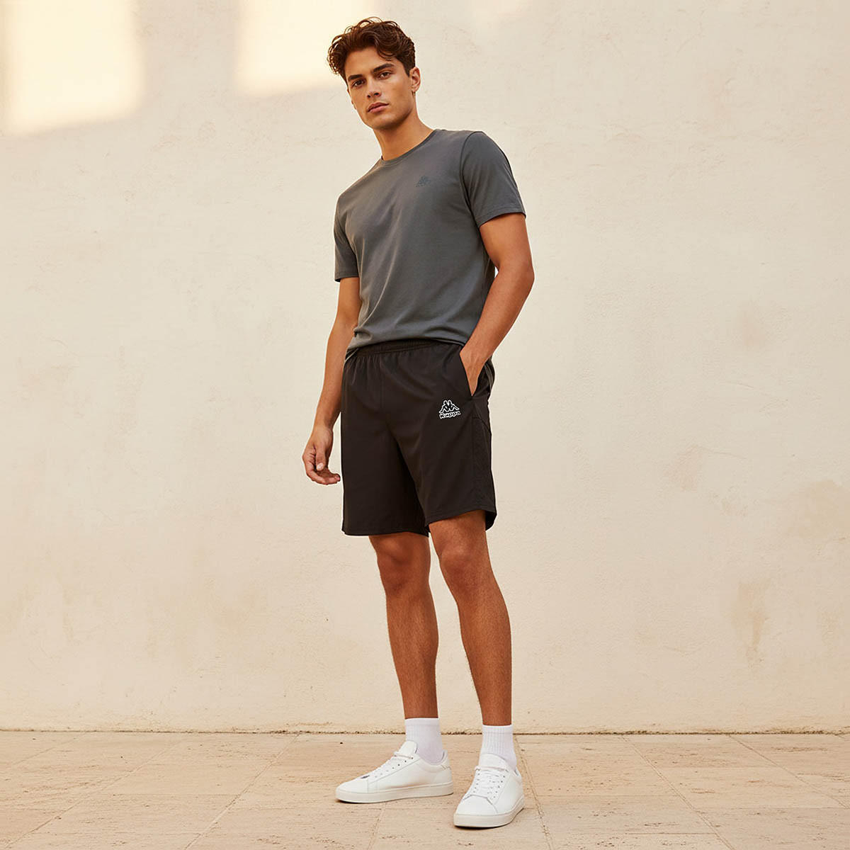 Kappa Men Mesh Panel Shorts-men-clothing-bottoms-shorts-image-3