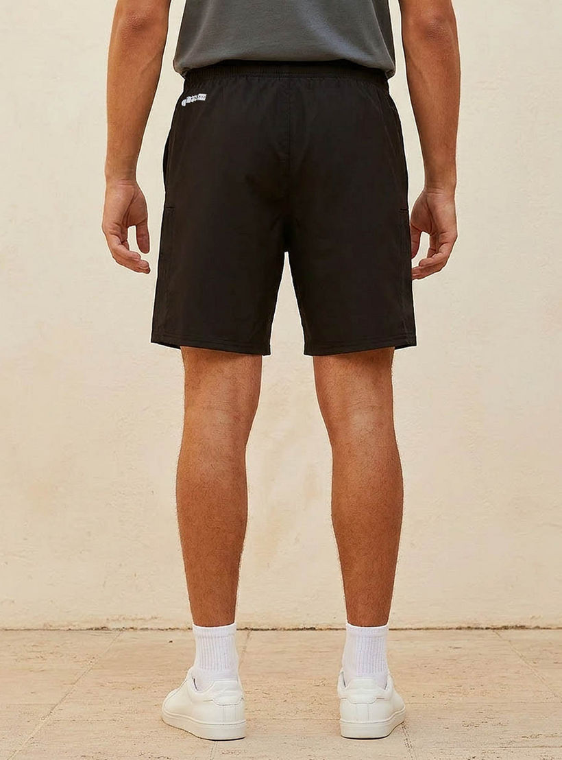 شورت رياضي للرجال بأجزاء شبكية من كابا-men-clothing-bottoms-shorts-image-4