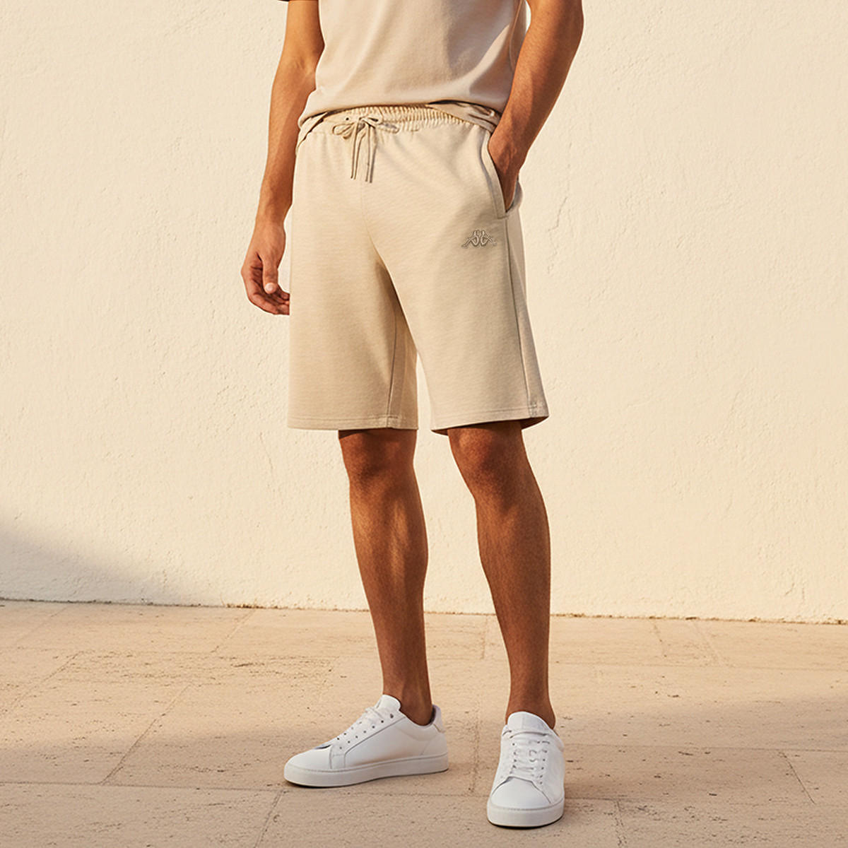 Kappa Men Logo Embroidered Shorts-men-clothing-bottoms-shorts-image-1