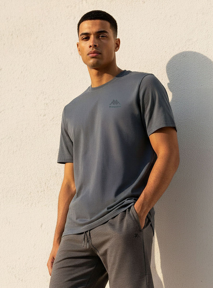 Kappa Men Logo Print T-shirt-men-clothing-sportswearandactivewear-tshirtsandpolos-image-1