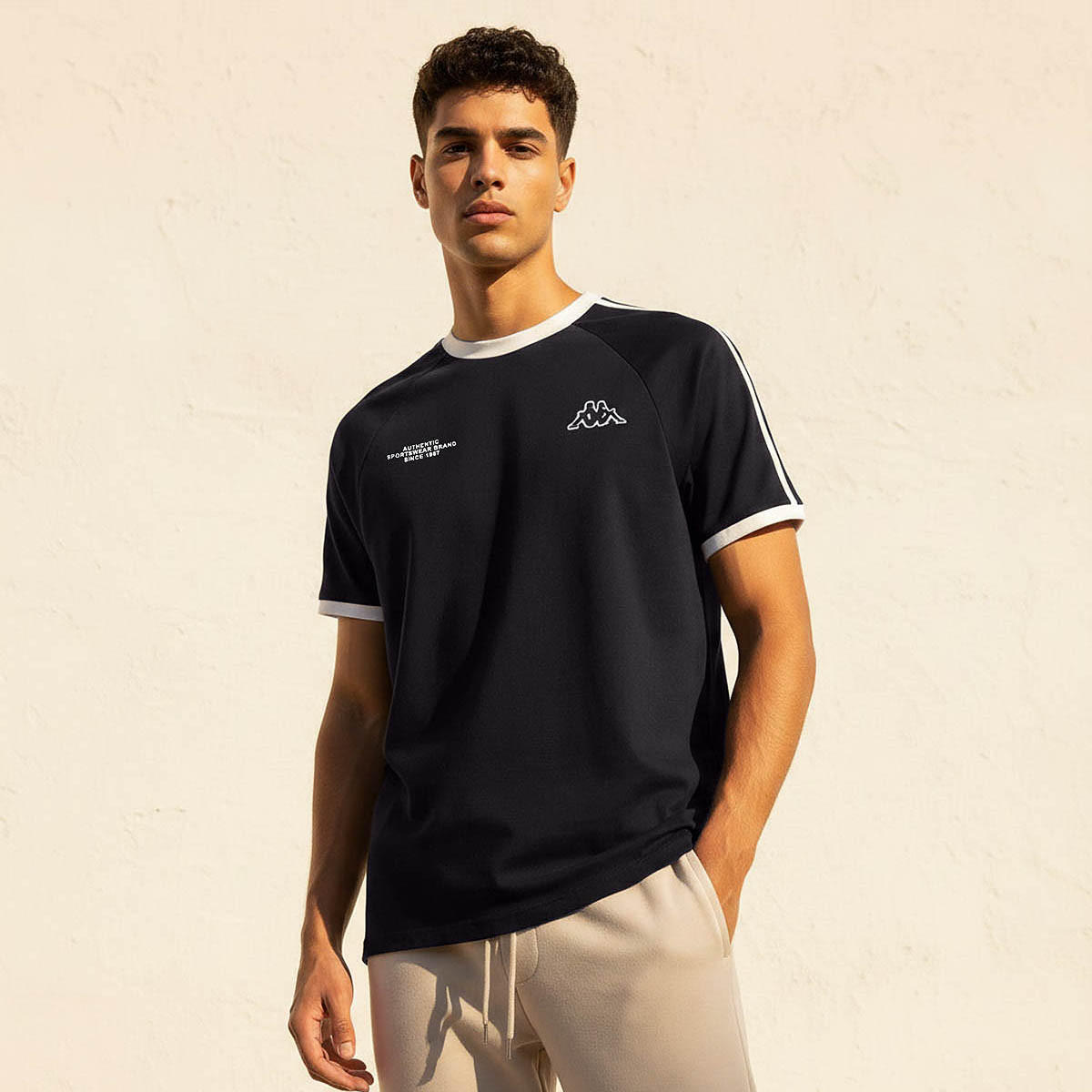 Kappa Men 2 Way Stretch Printed T-shirt-men-clothing-sportswearandactivewear-tshirtsandpolos-image-1