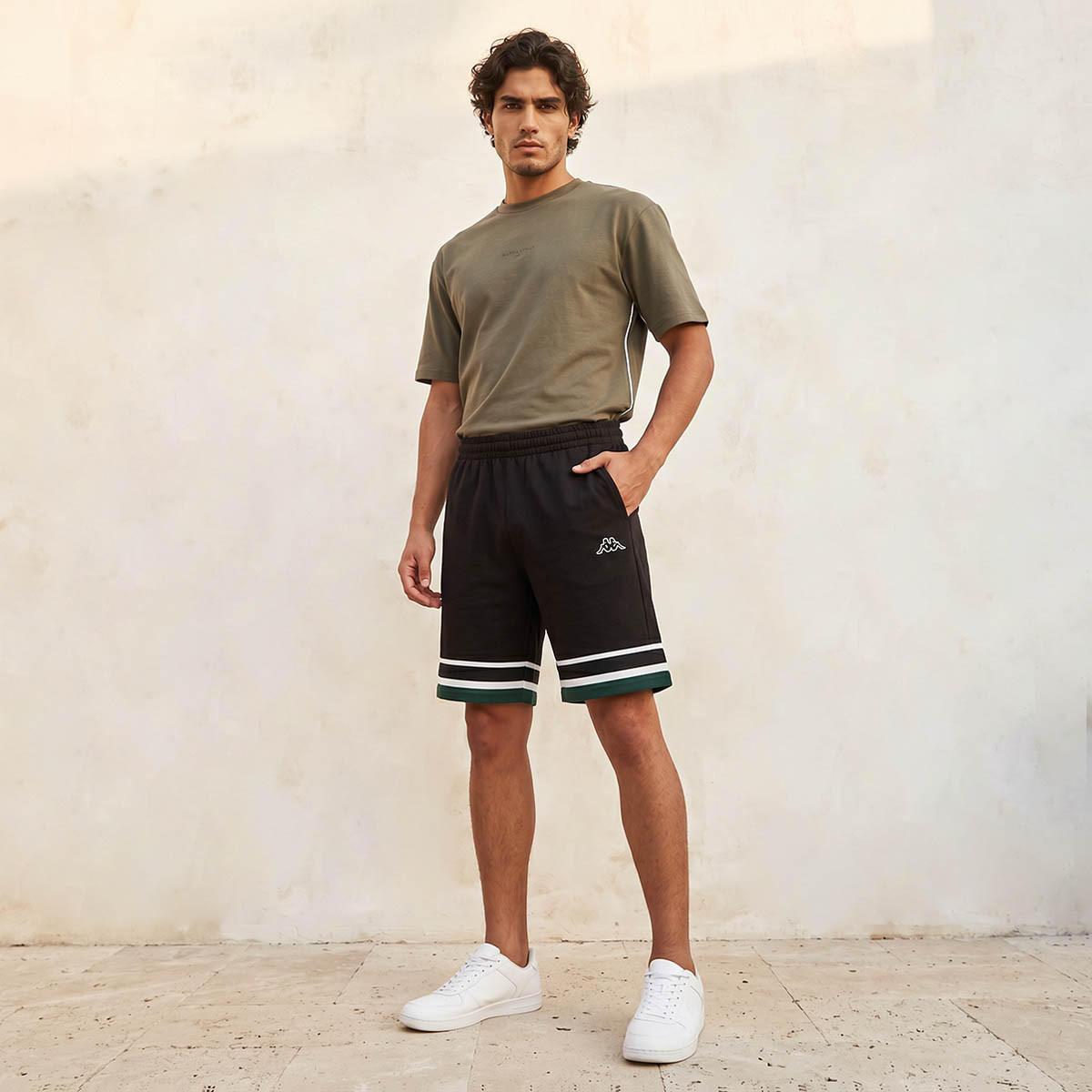 شورت بخصر مطاطي للرجال من كابا-men-clothing-bottoms-shorts-image-3
