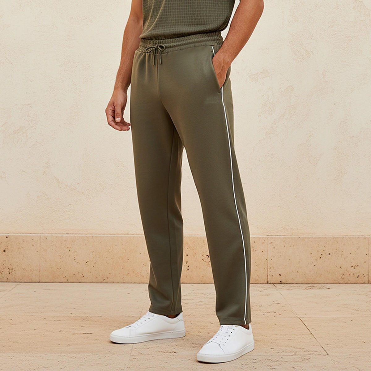 Kappa Soft Touch Drawstring Waist Track Pants-men-clothing-sportswearandactivewear-bottoms-joggers-image-1