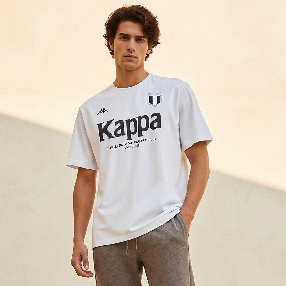 تيشيرت بطبعات شعار للرجال من كابا-men-clothing-sportswearandactivewear-tshirtsandpolos-image-1