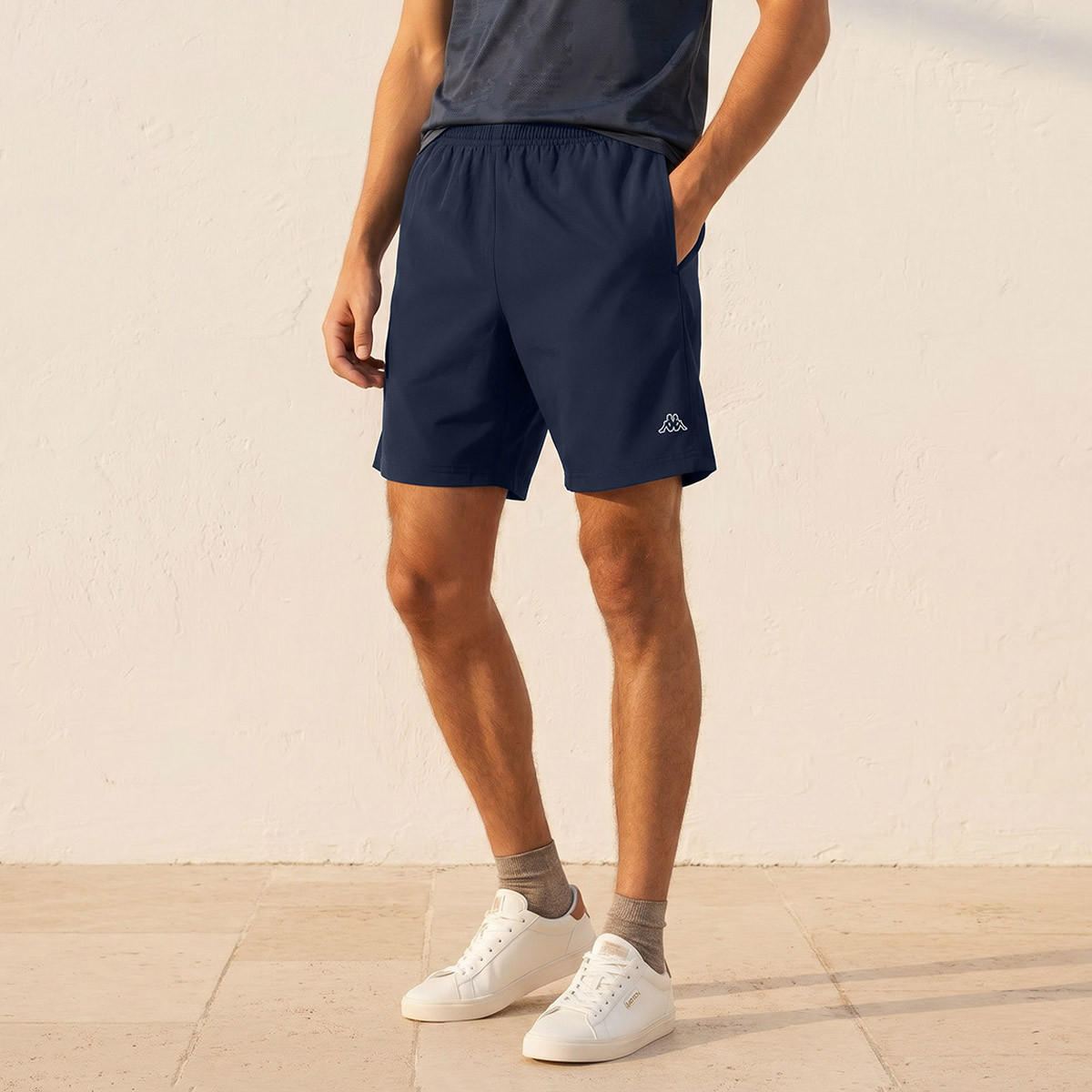 Kappa Men Mesh Panel Shorts-men-clothing-bottoms-shorts-image-1