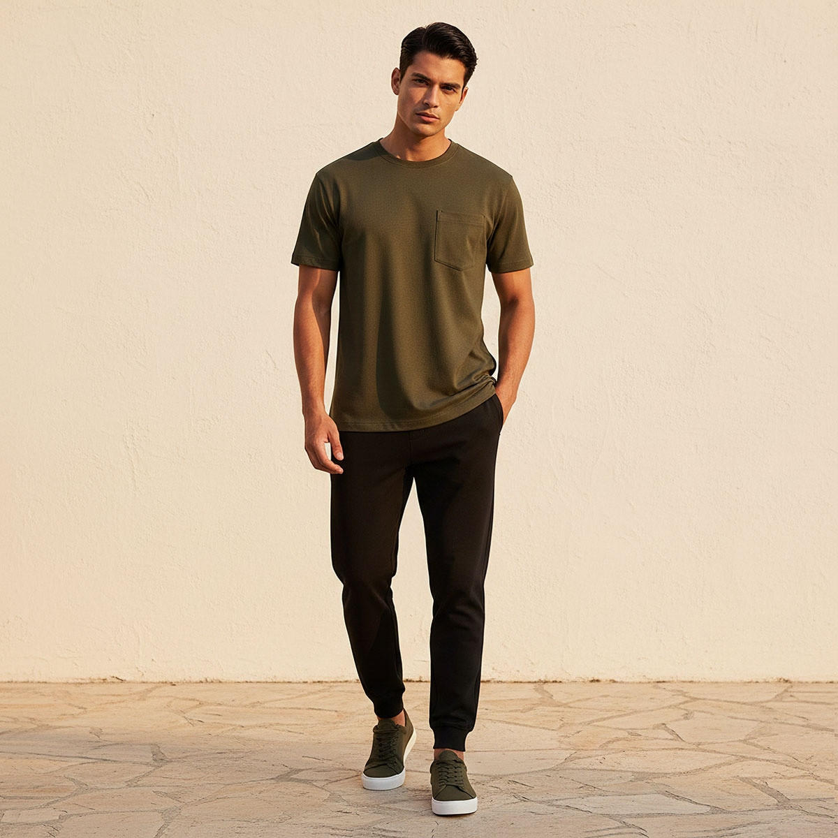تيشيرت قابل للتمدد في اتجاهين من لاف بانجولين-men-clothing-sportswearandactivewear-tshirtsandpolos-image-3