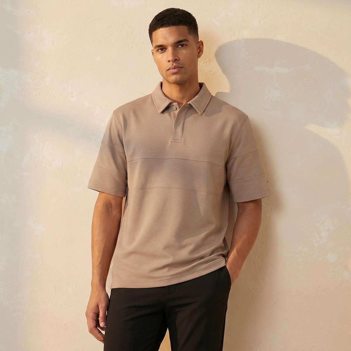 Love Pangolin Men Panelled Polo T-shirt-men-clothing-sportswearandactivewear-tshirtsandpolos-image-1