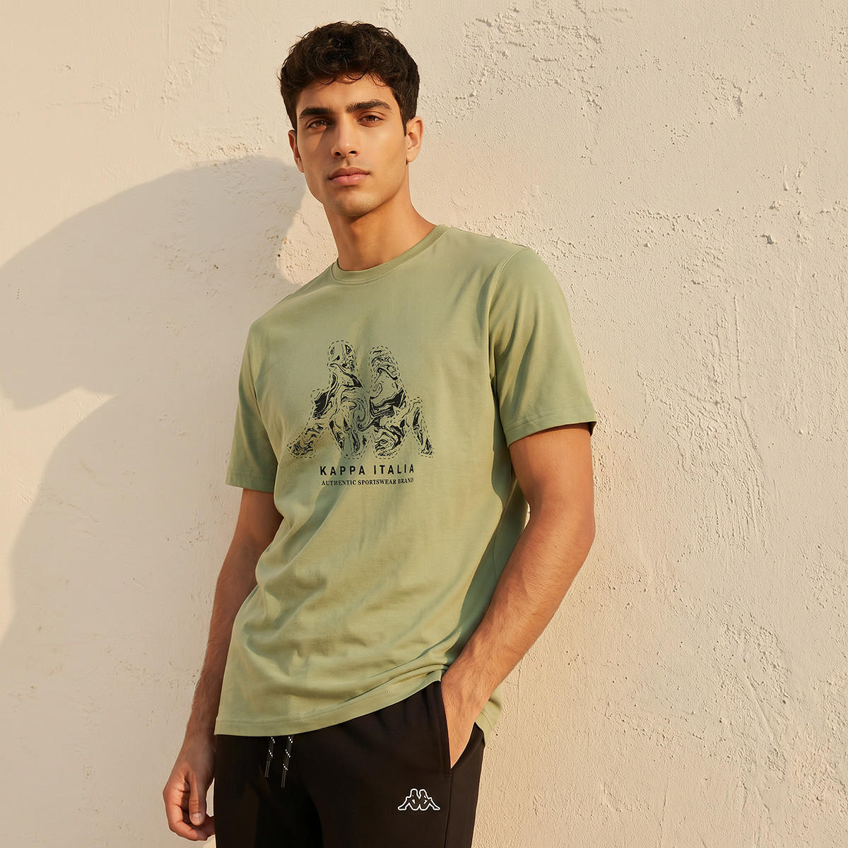 Kappa Men Logo Print T-shirt-men-clothing-sportswearandactivewear-tshirtsandpolos-image-1