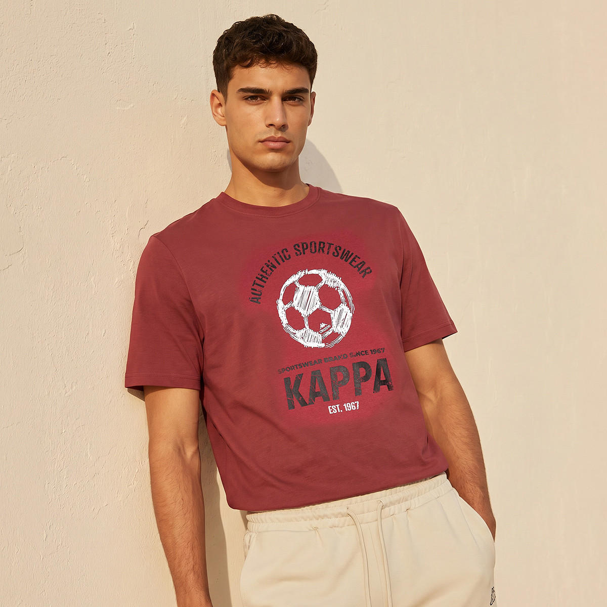 Kappa Men Logo Print T-shirt-men-clothing-sportswearandactivewear-tshirtsandpolos-image-1