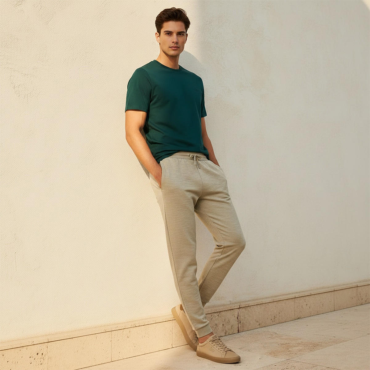 بنطلون جوجرز بملمس بارز من كابا-men-clothing-sportswearandactivewear-bottoms-joggers-image-3