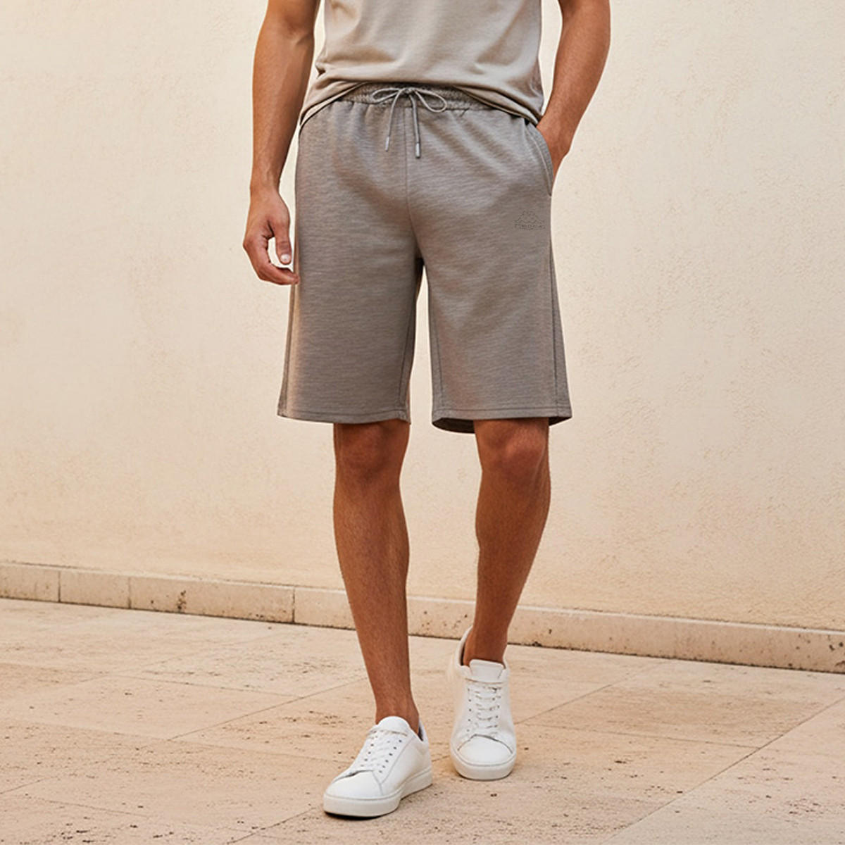 شورت رجالي مريح بمرونة فائقة وملمس بارز من كابا-men-clothing-bottoms-shorts-image-1