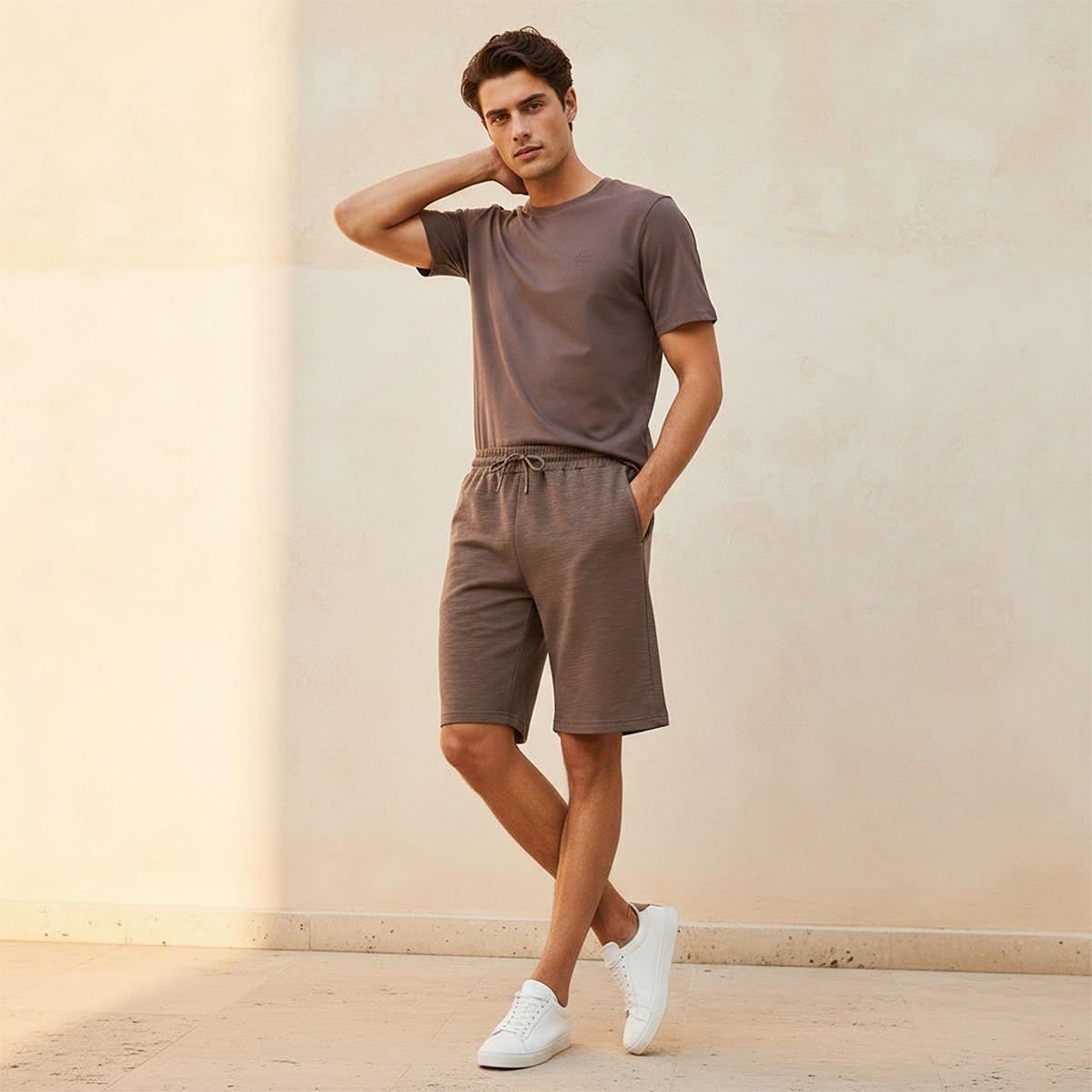 شورت رجالي مريح بمرونة فائقة وملمس بارز من كابا-men-clothing-bottoms-shorts-image-5