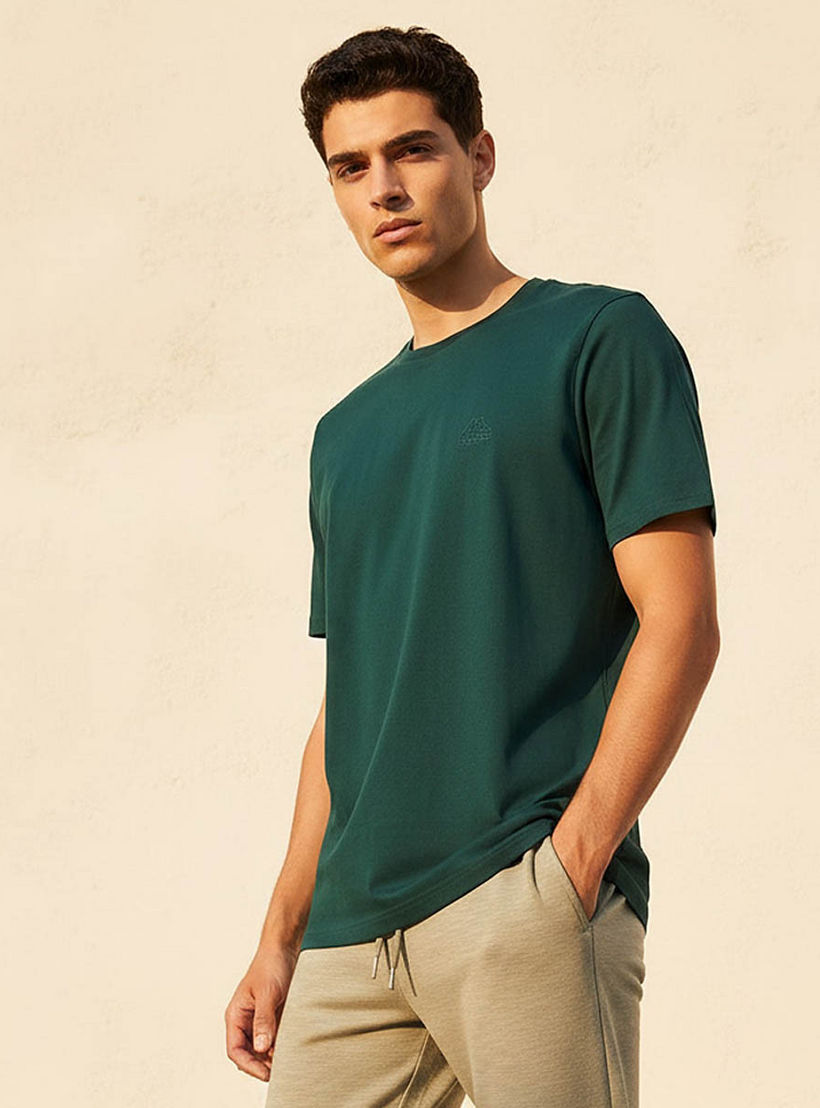 Kappa Men Logo Embroidered Non-stretch T-shirt-men-clothing-sportswearandactivewear-tshirtsandpolos-image-1