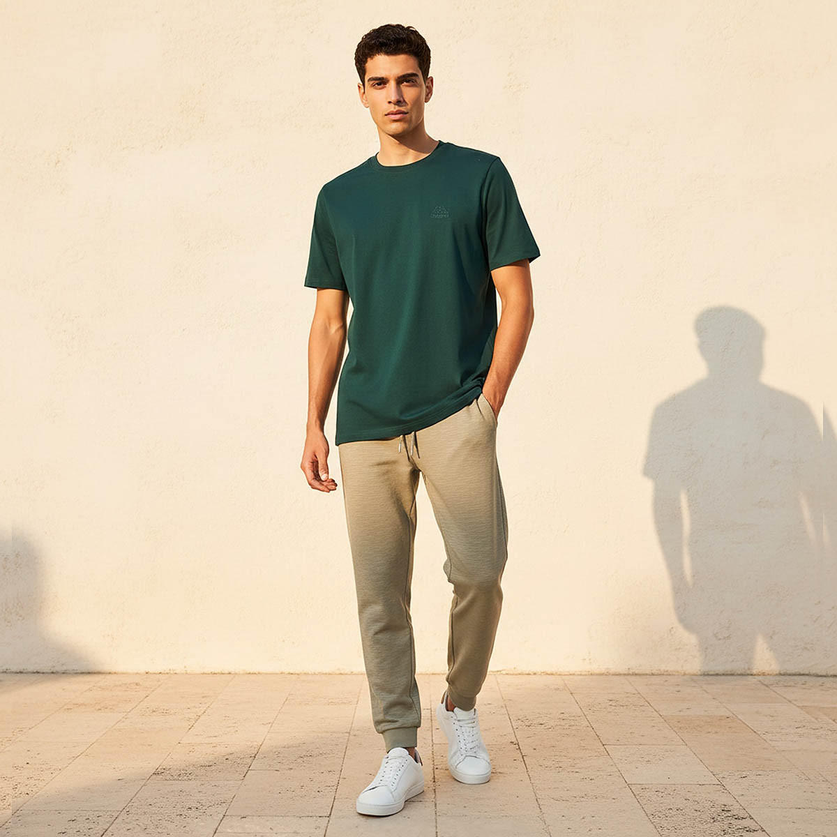 Kappa Men Logo Embroidered Non-stretch T-shirt-men-clothing-sportswearandactivewear-tshirtsandpolos-image-3