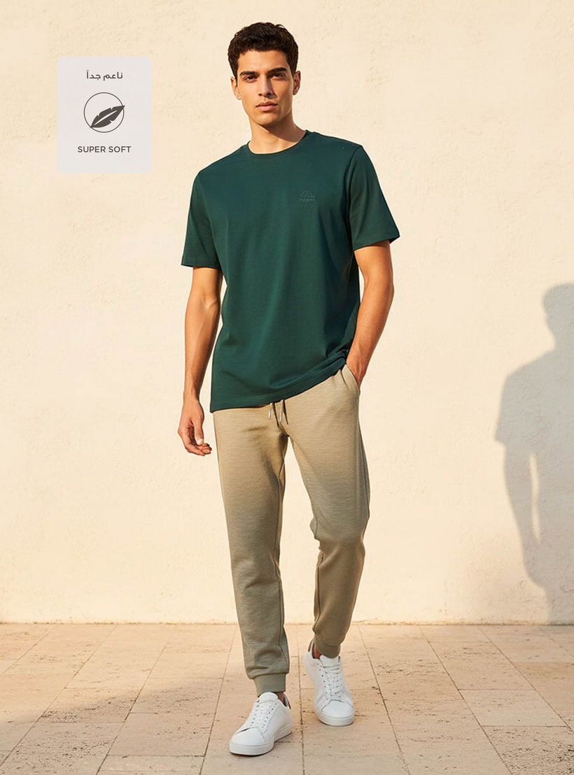 Kappa Men Logo Embroidered Non-stretch T-shirt-men-clothing-sportswearandactivewear-tshirtsandpolos-image-3