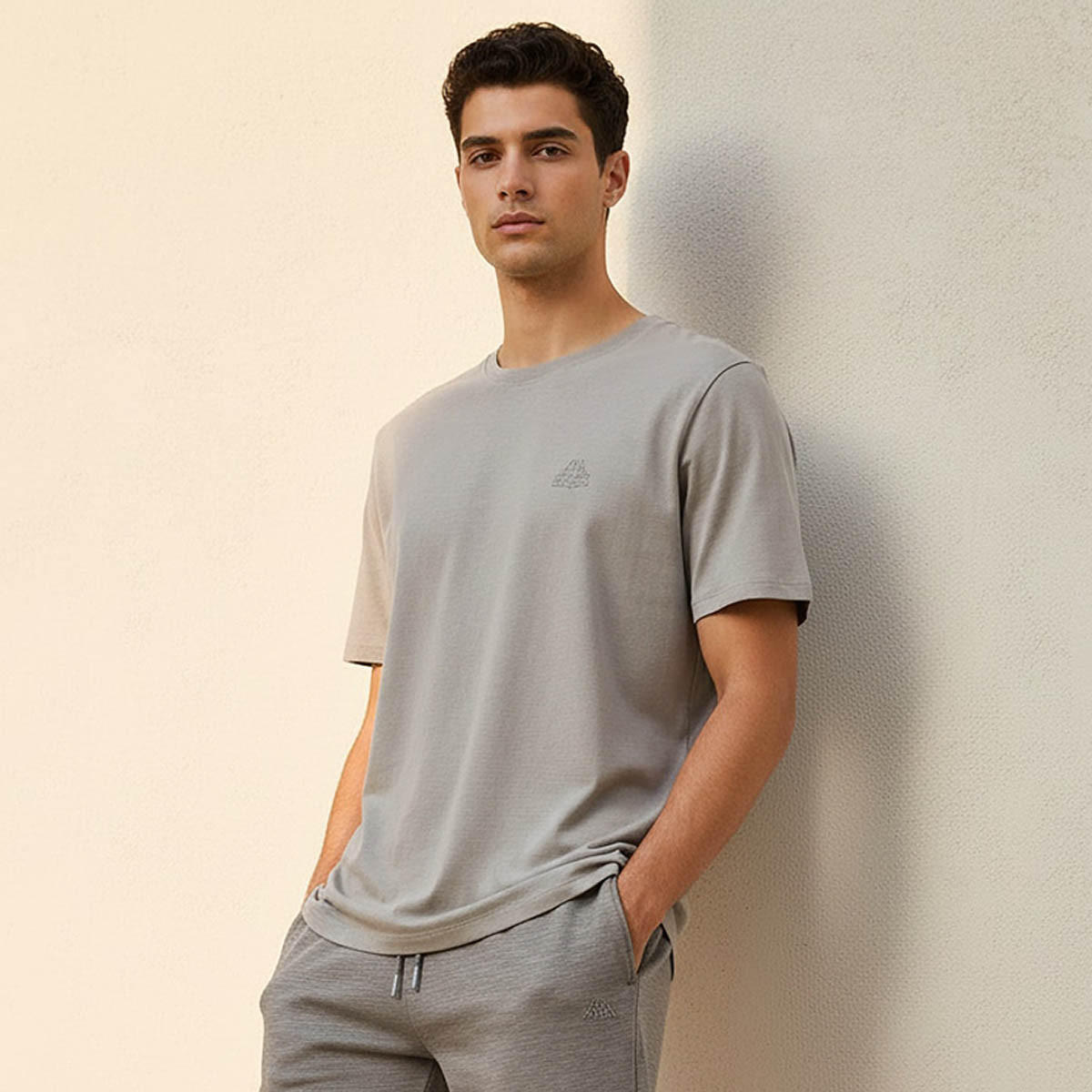 Kappa Men Logo Embroidered Non-stretch T-shirt-men-clothing-sportswearandactivewear-tshirtsandpolos-image-1