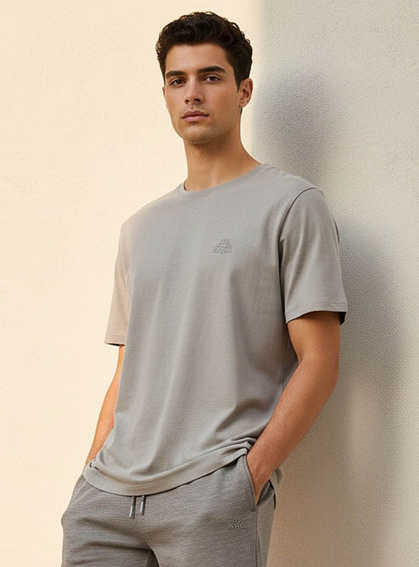 Kappa Men Logo Embroidered Non-stretch T-shirt-men-clothing-sportswearandactivewear-tshirtsandpolos-image-1