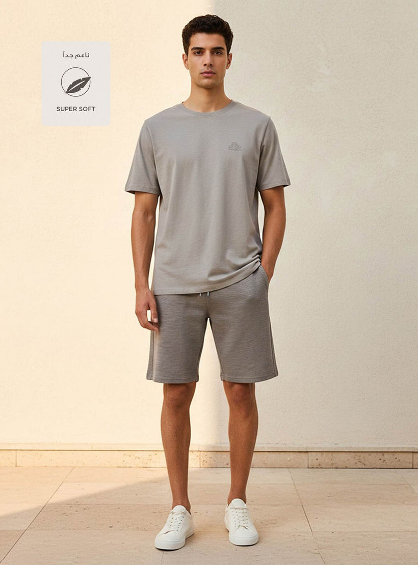 Kappa Men Logo Embroidered Non-stretch T-shirt-men-clothing-sportswearandactivewear-tshirtsandpolos-image-3