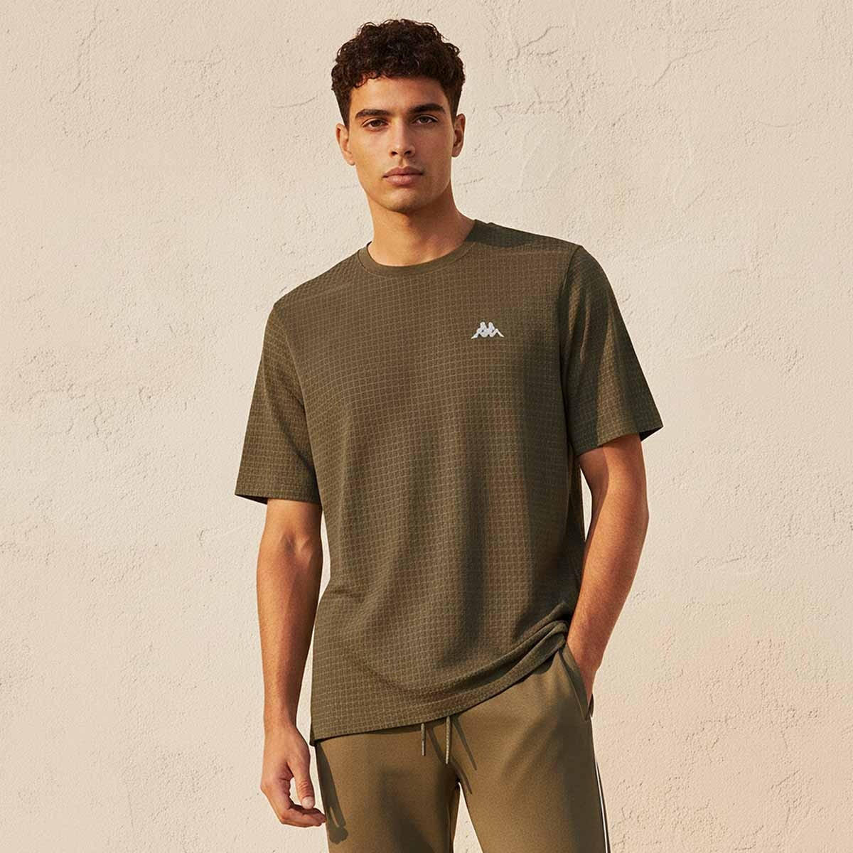 Kappa Crew Neck Short Sleeves Textured T-shirt-men-clothing-tshirtsandpolos-tshirts-image-1