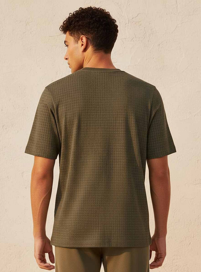 Kappa Crew Neck Short Sleeves Textured T-shirt-men-clothing-tshirtsandpolos-tshirts-image-4