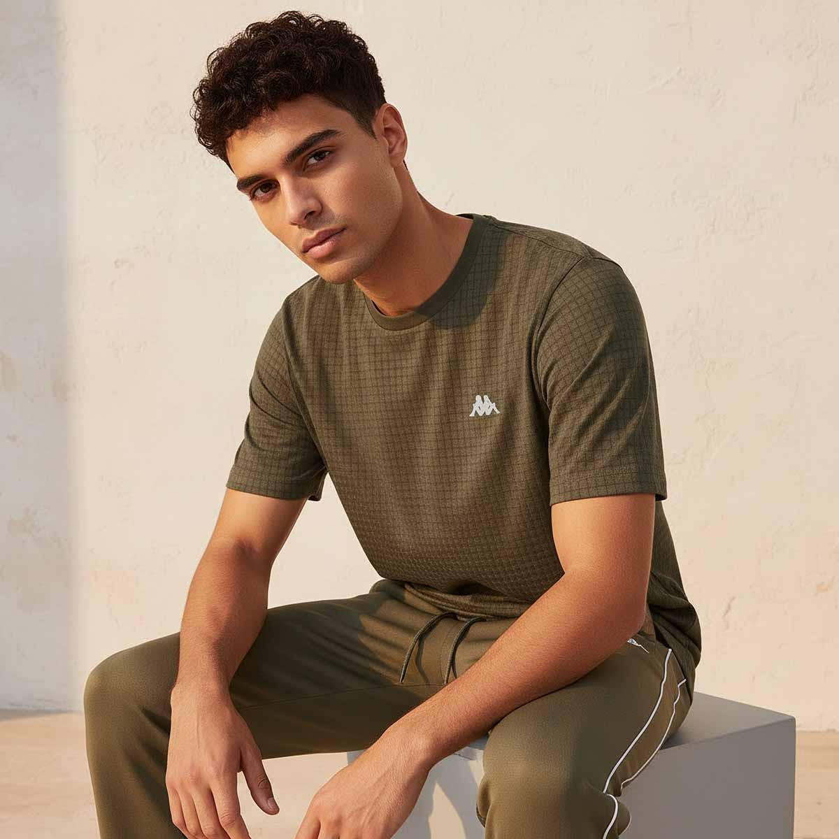 Kappa Crew Neck Short Sleeves Textured T-shirt-men-clothing-tshirtsandpolos-tshirts-image-5