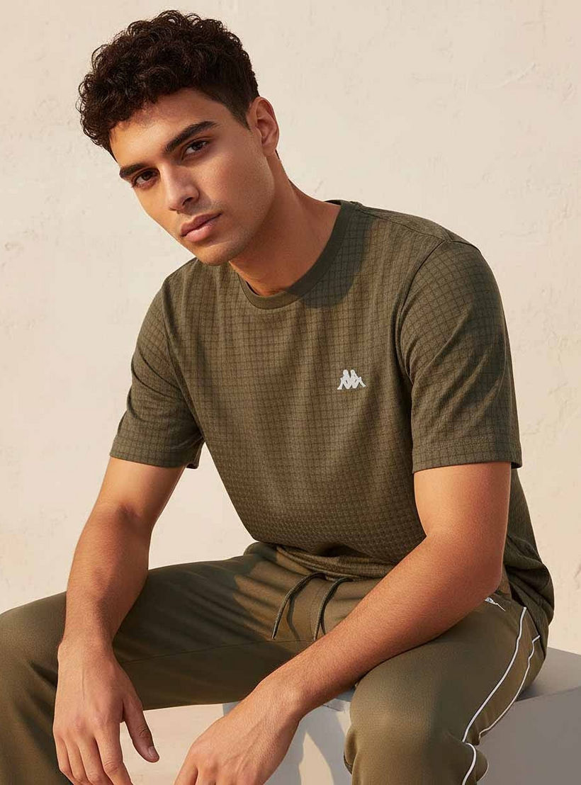 Kappa Crew Neck Short Sleeves Textured T-shirt-men-clothing-tshirtsandpolos-tshirts-image-5