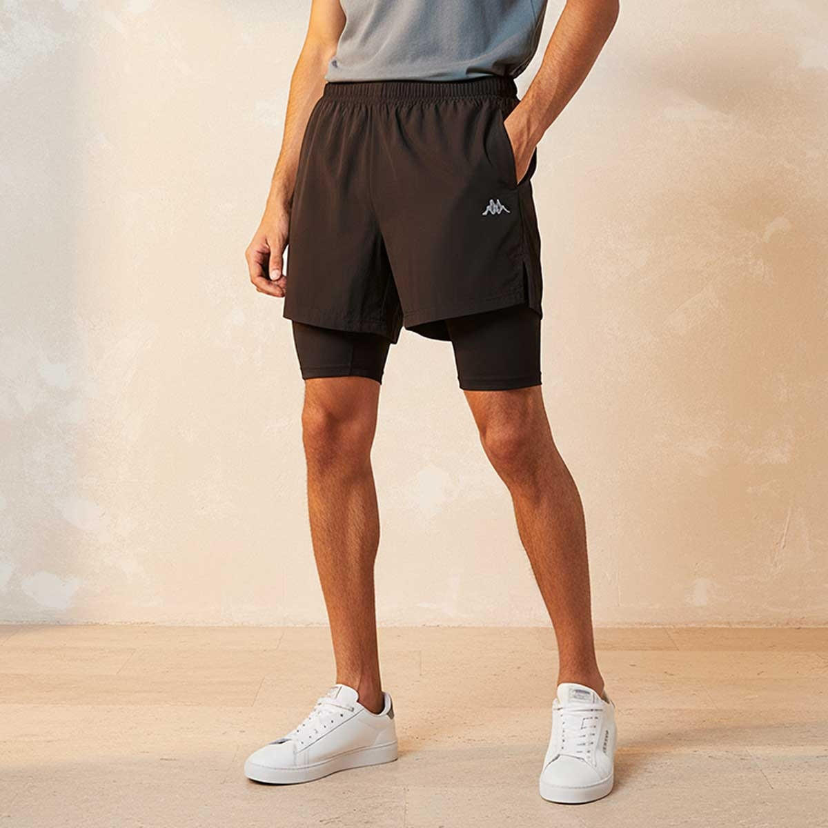 Kappa 2-Way Stretch Shorts with Inner Liner-men-clothing-bottoms-shorts-image-1