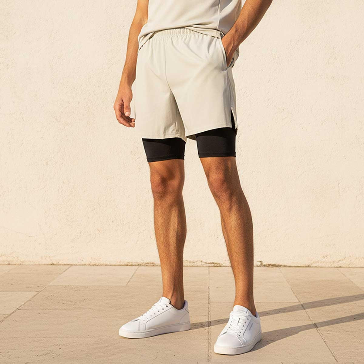 Kappa 2-Way Stretch Shorts with Inner Liner-men-clothing-bottoms-shorts-image-1