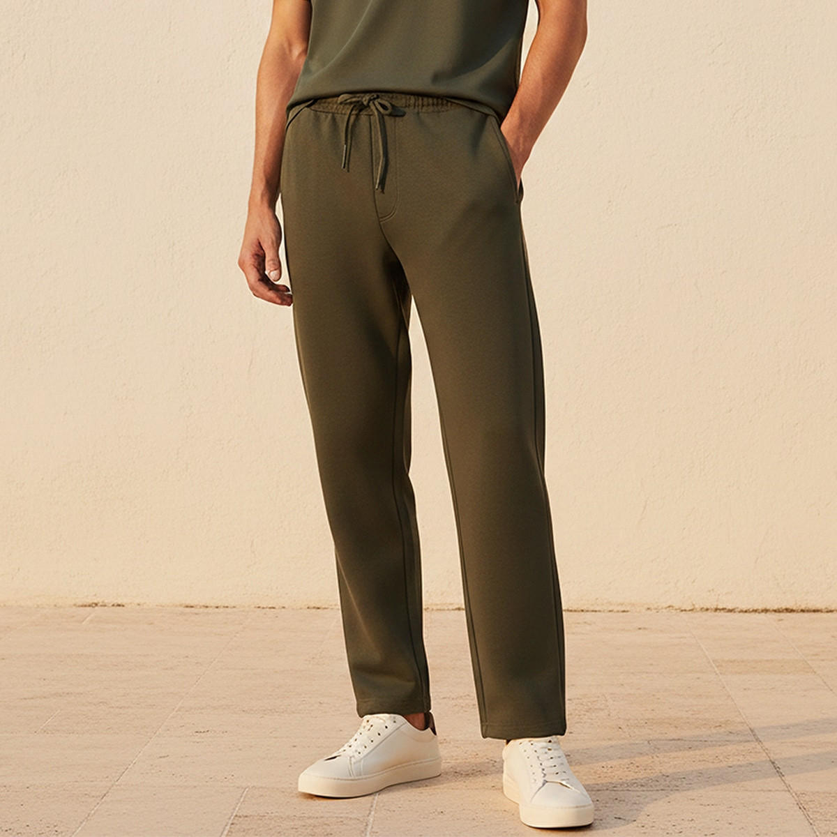 Love Pangolin Drawstring Waist Track Pants-men-clothing-sportswearandactivewear-bottoms-joggers-image-1