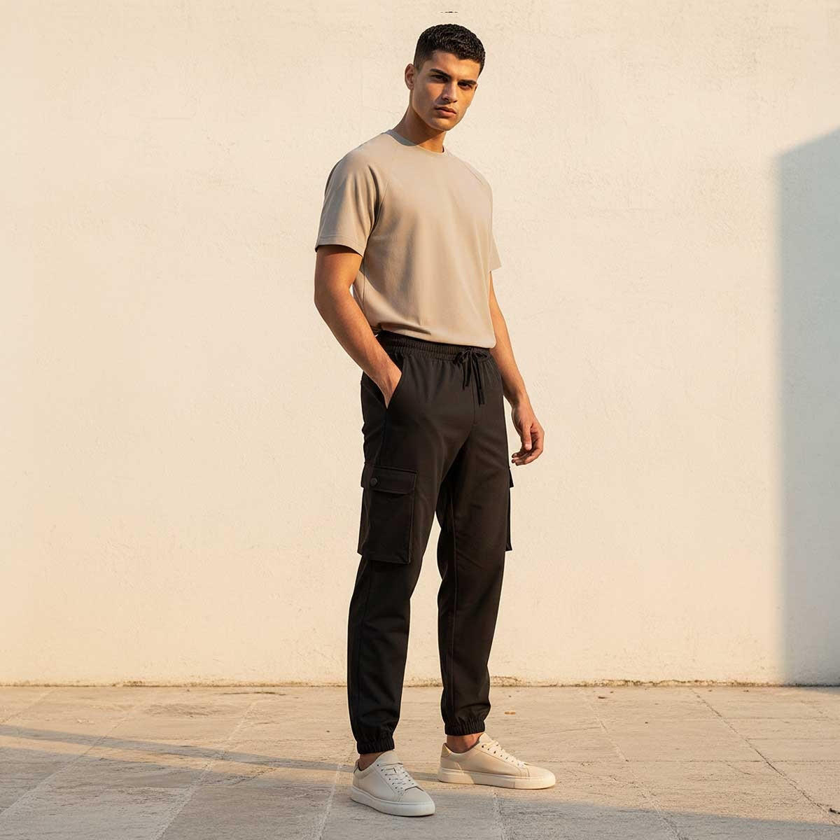 بنطلون كارجو بخصر برباط من لاف بانجولين-men-clothing-sportswearandactivewear-bottoms-joggers-image-3